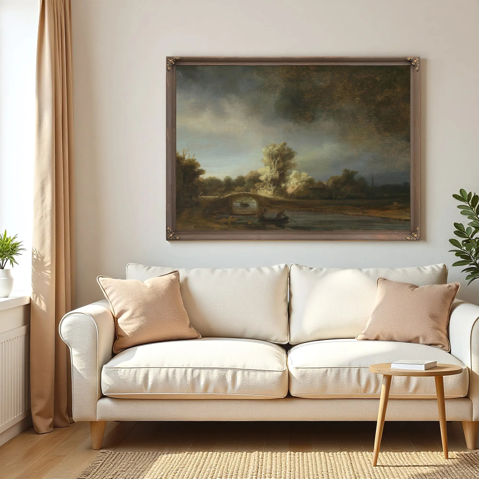 The Stone Bridge By Rembrandt Fine Art Print