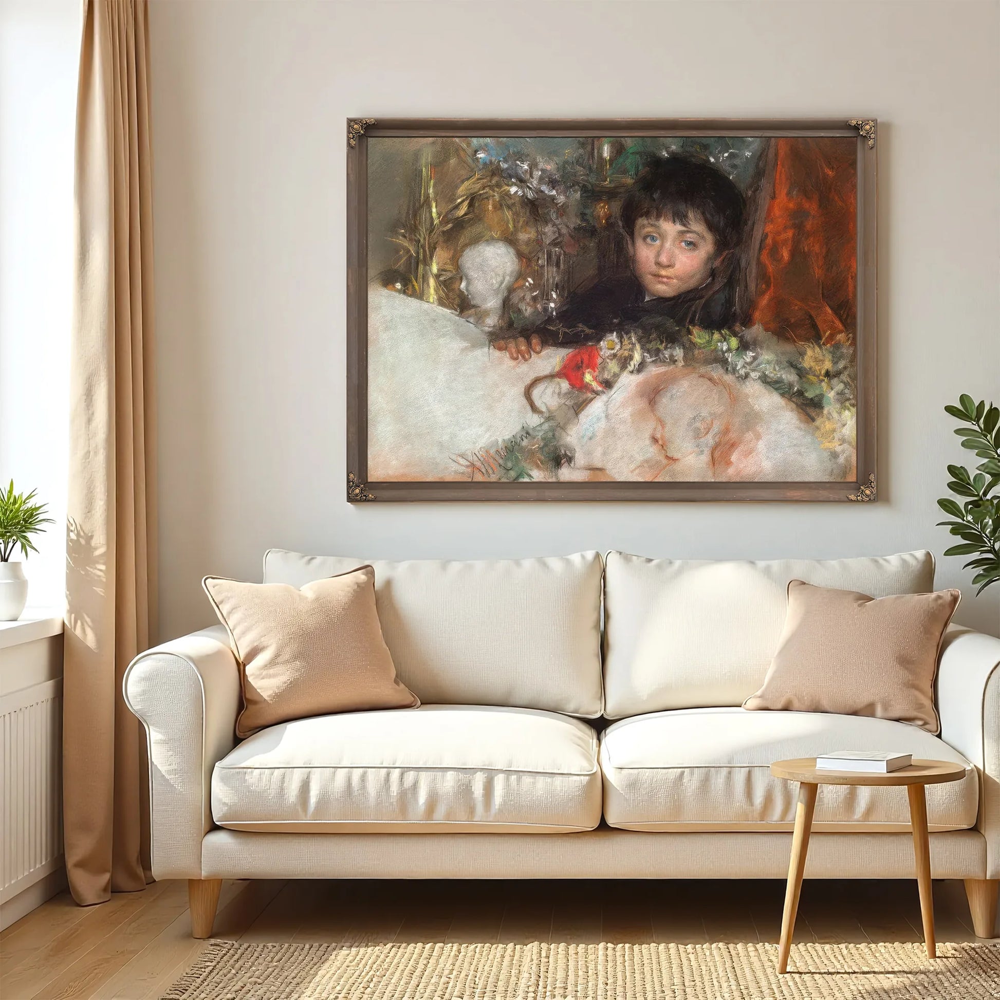 Portrait Of A Young Boy By Antonio Mancini Fine Art Print