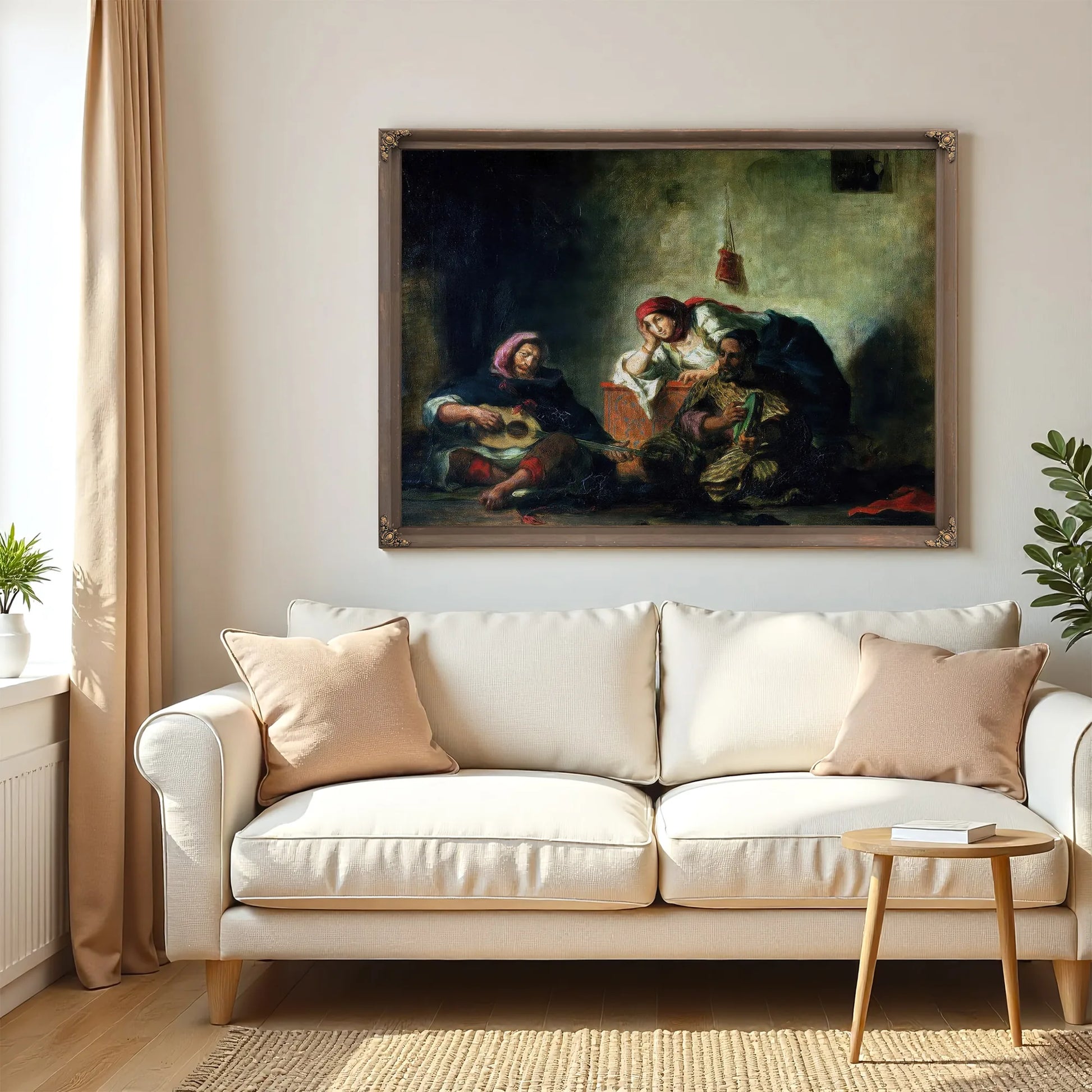 Jewish Musicians In Mogador By Ferdinand Victor Eugene Delacroix Fine Art Print