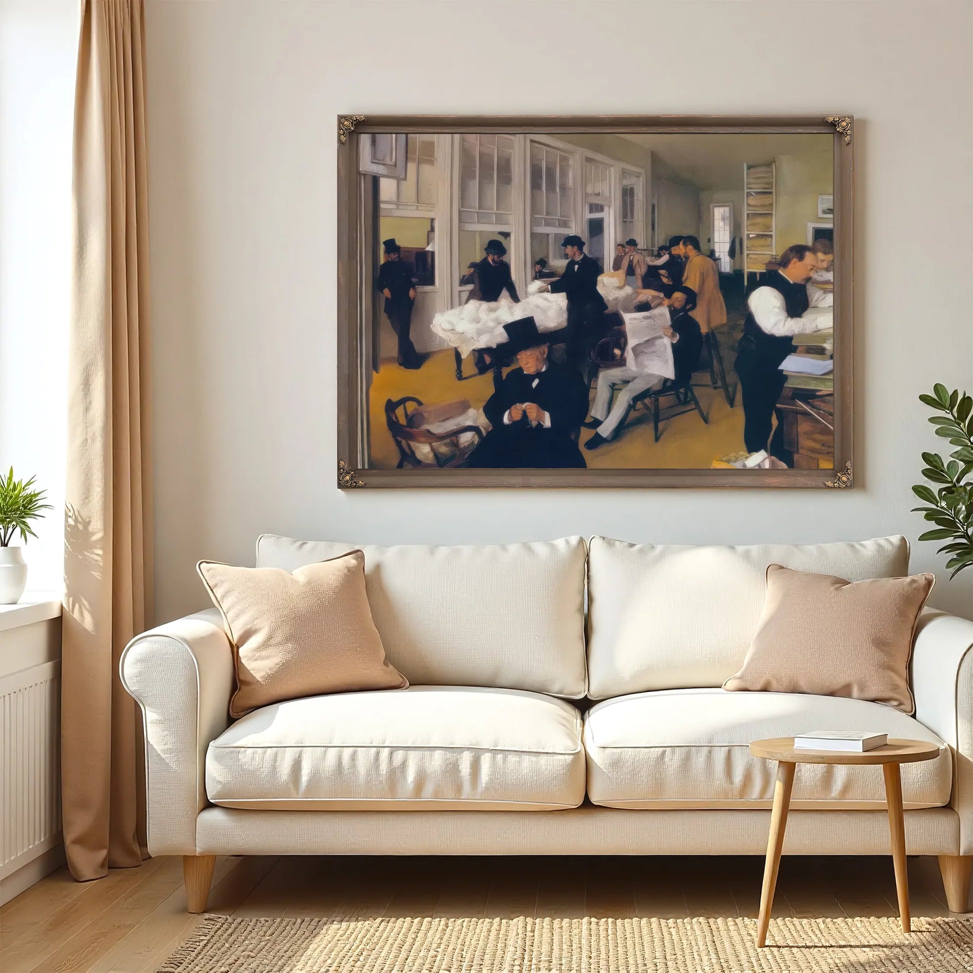 The Cotton Exchange At New Orleans By Edgar Degas Fine Art Print