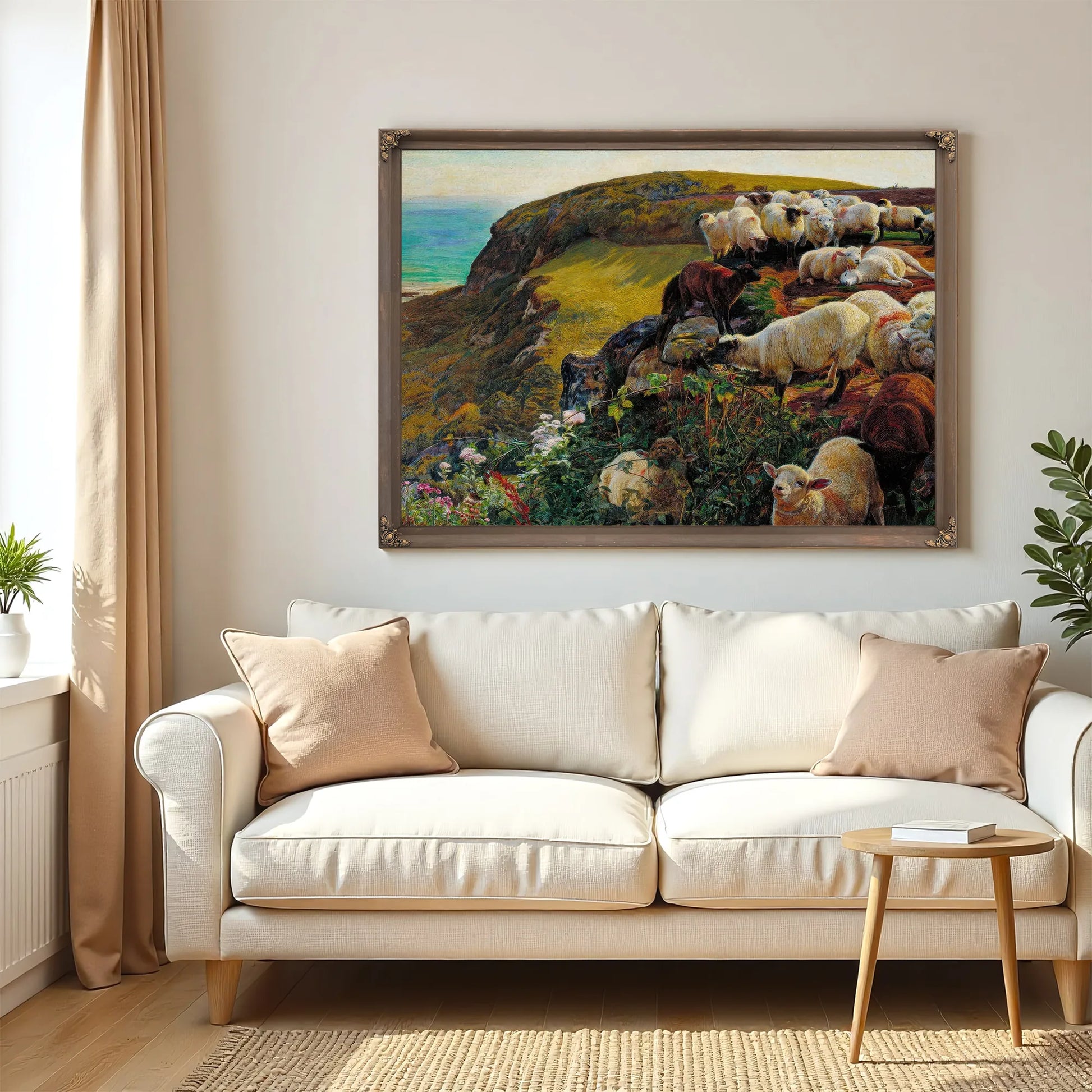 Our English Coasts 1852 Strayed Sheep 43 2X58 4Cm Tate Britain By William Holman Hunt Fine Art Print