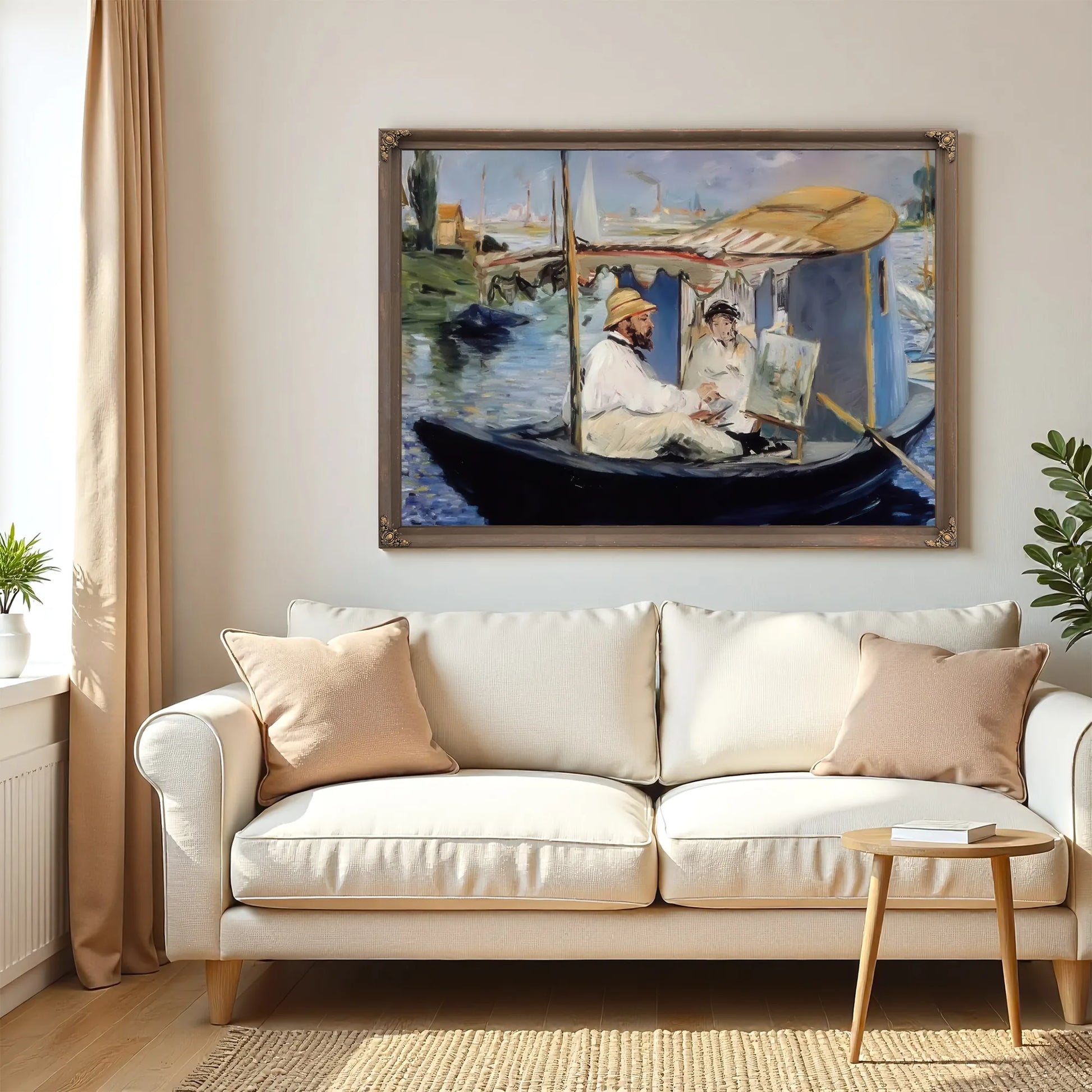 Claude Monet And His Wife In His Studio Boat By Edouard Manet Fine Art Print