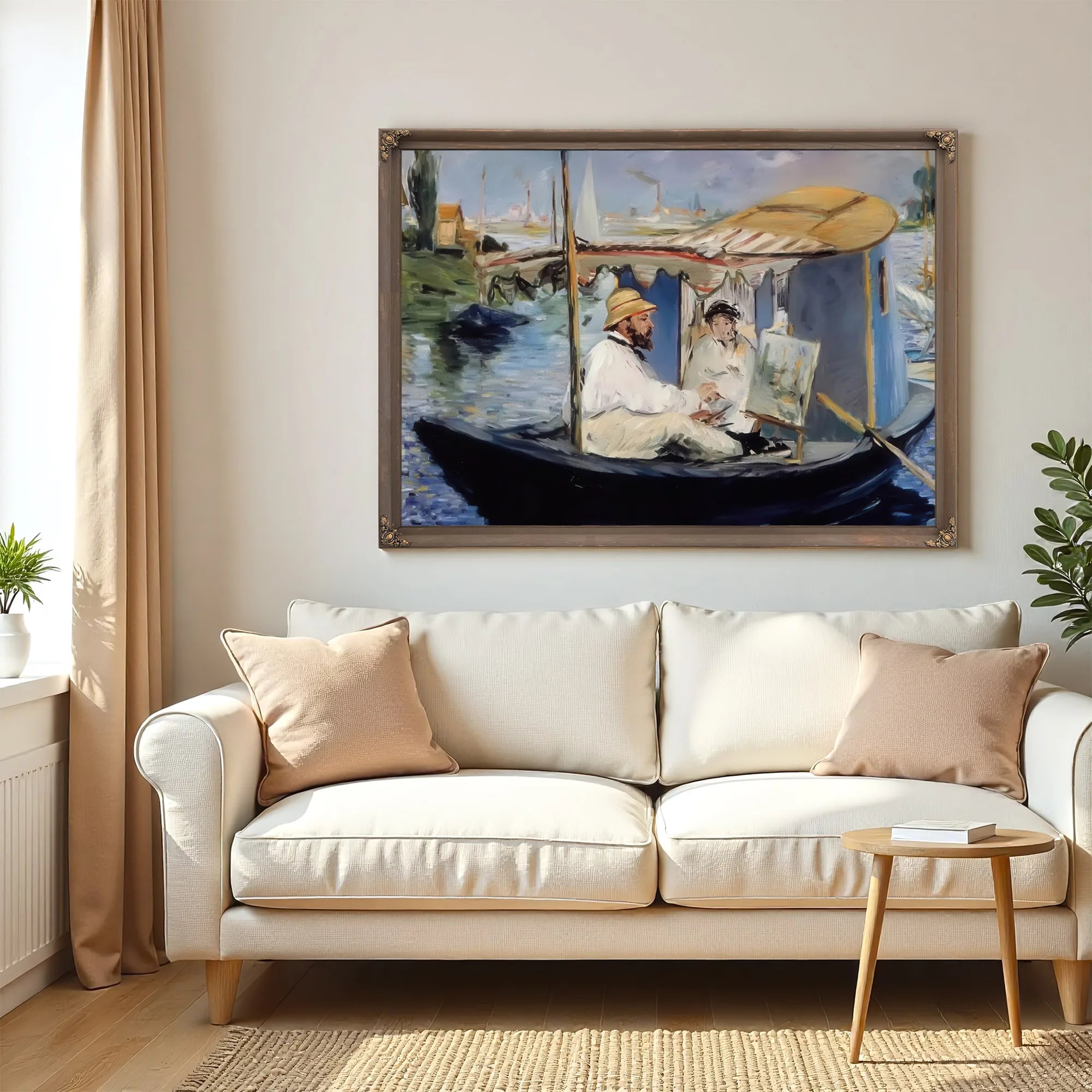 Claude Monet And His Wife In His Studio Boat By Edouard Manet Fine Art Print