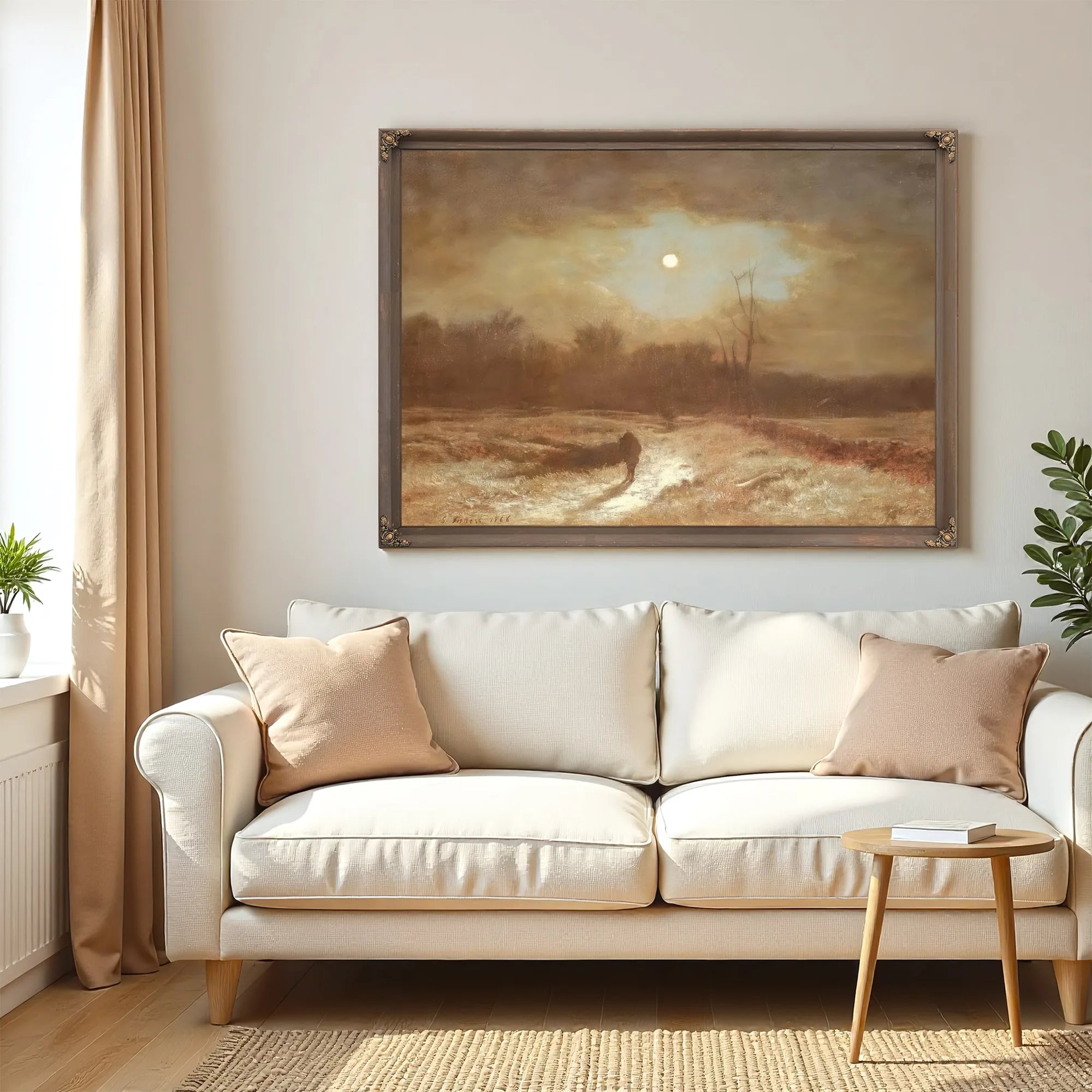 Christmas Eve (Winter Moonlight) By George Inness Fine Art Print