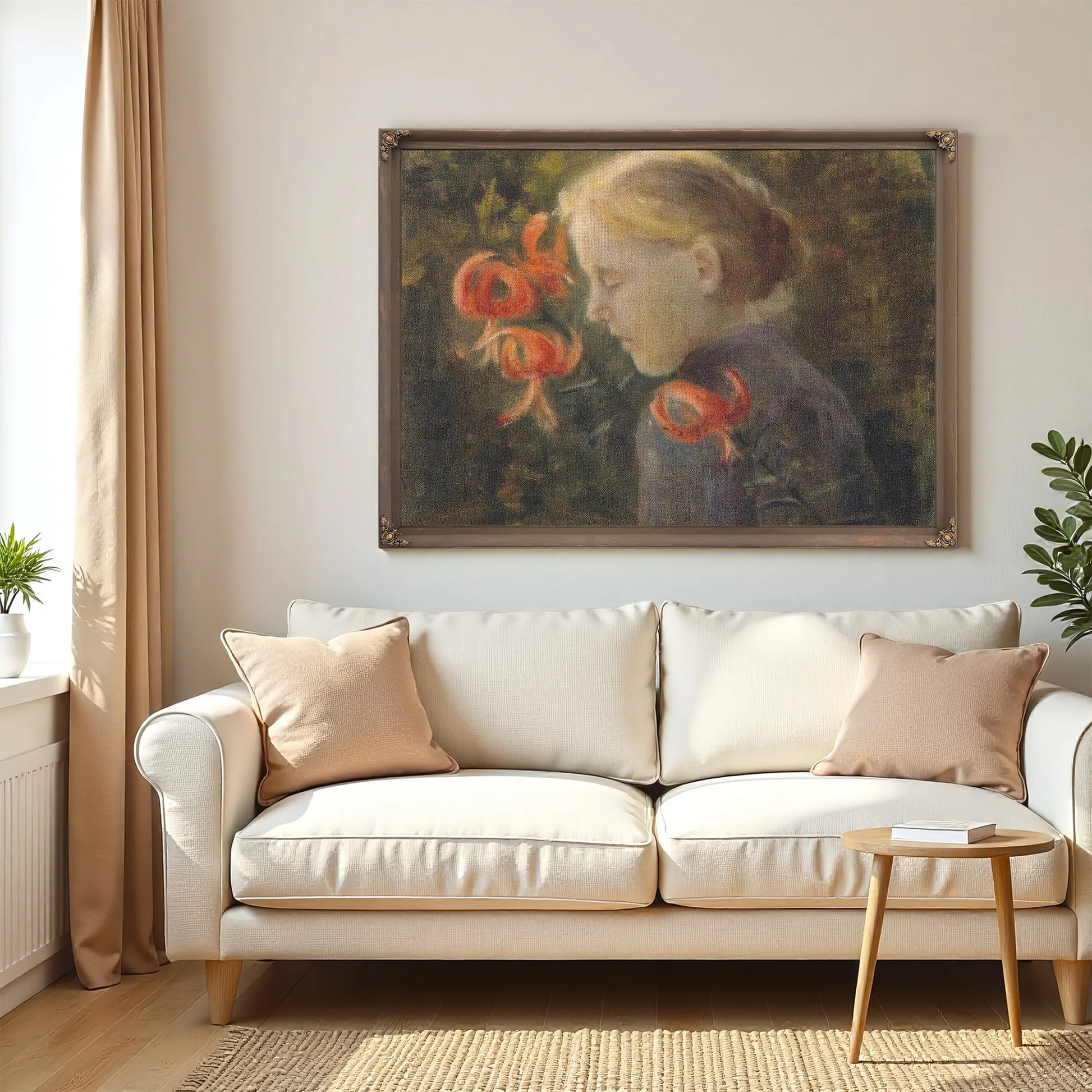 Girl With Tiger Lilies By Paula Modersohn Becker Fine Art Print