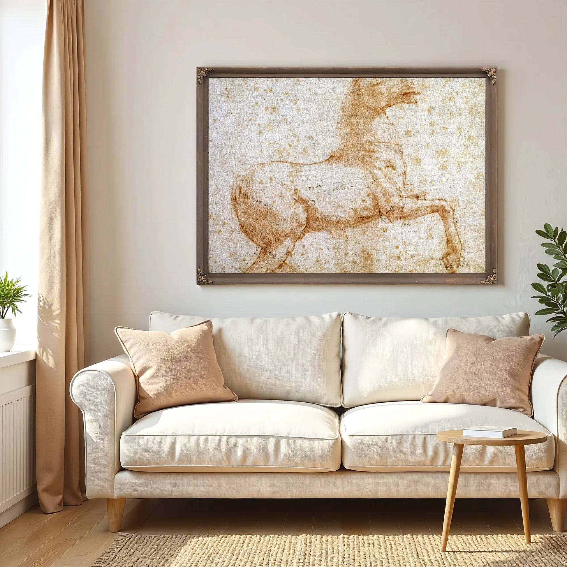 Study Of One Of The Quirinal Marble Horses By Raphael Fine Art Print