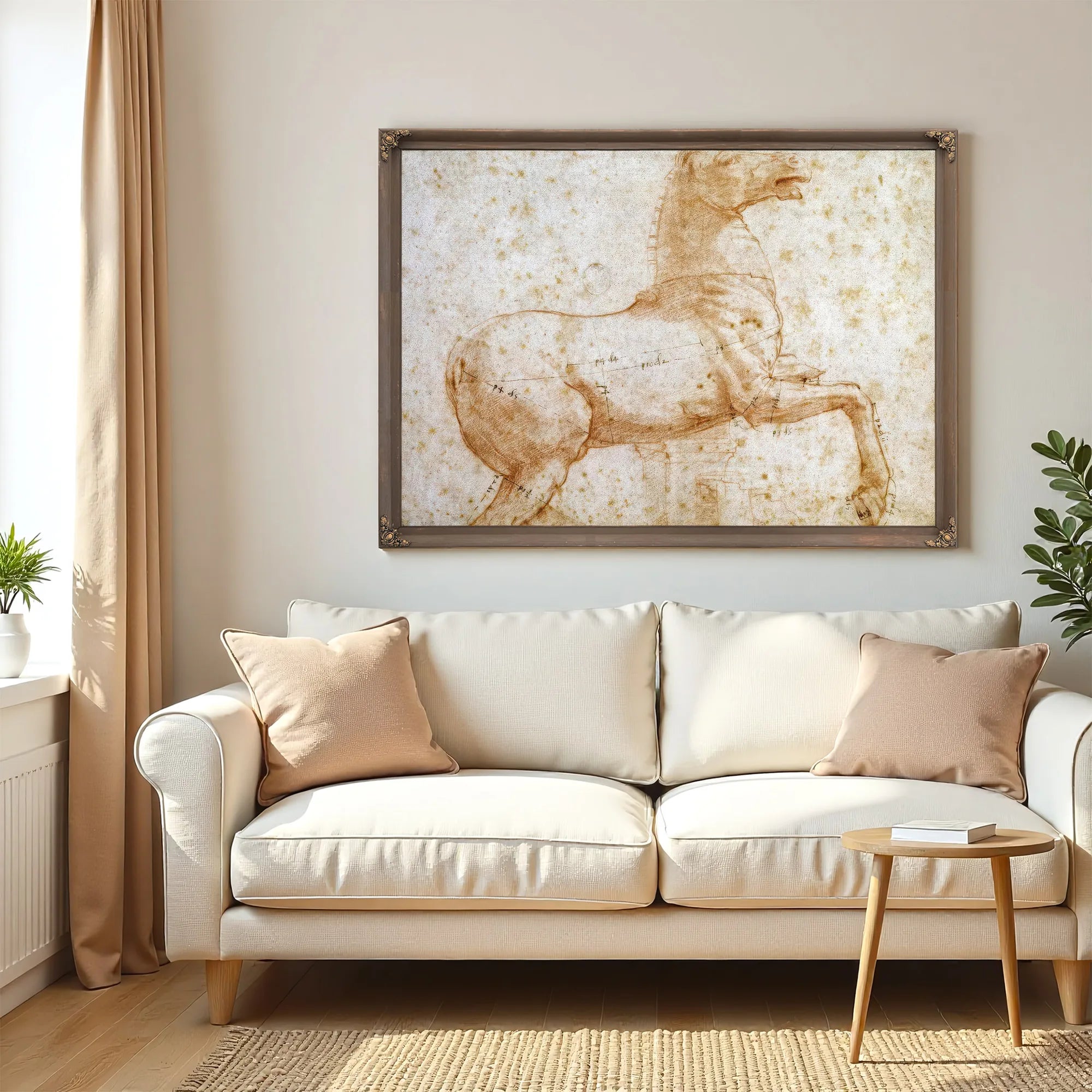 Study Of One Of The Quirinal Marble Horses By Raphael Fine Art Print