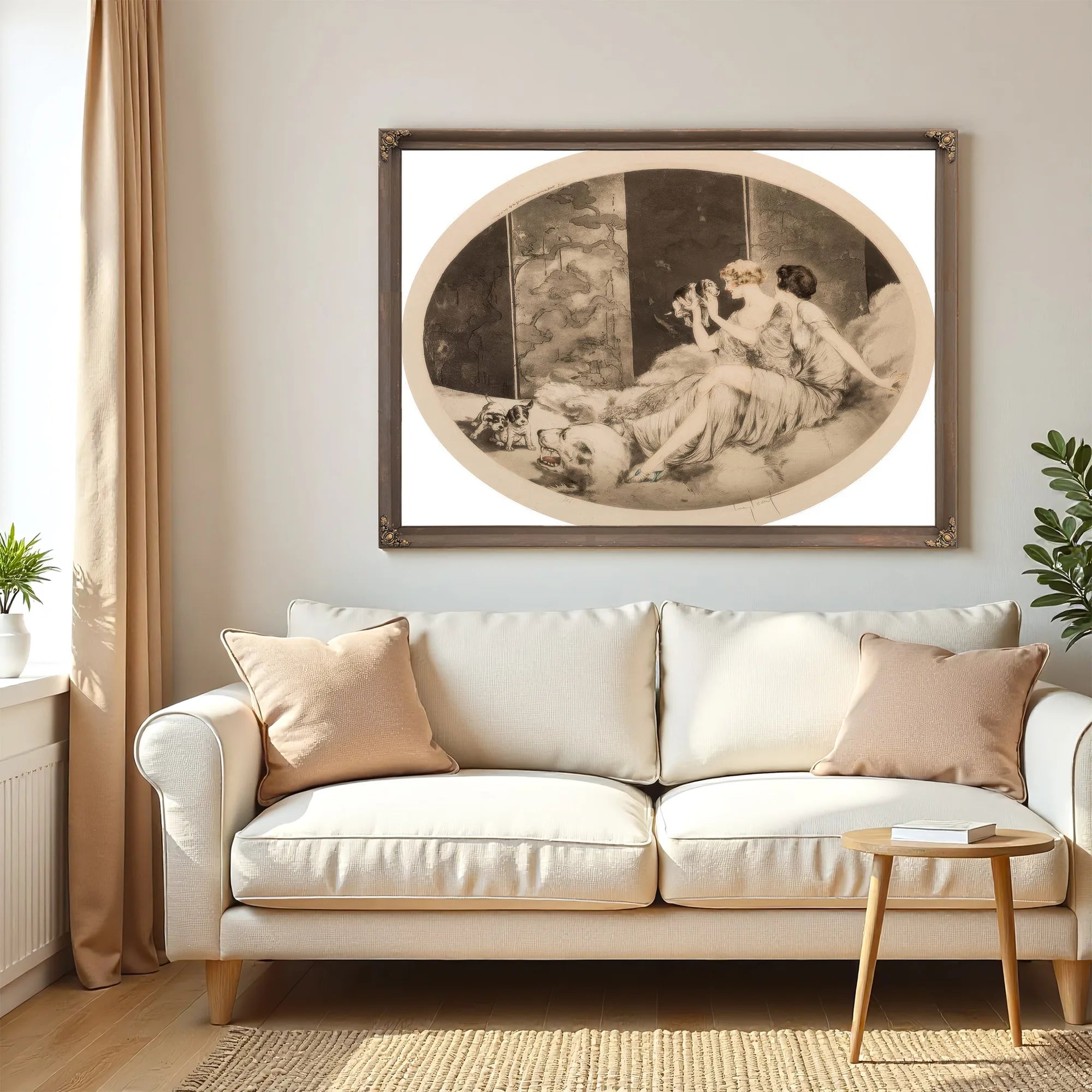 Petit Chiens 1925 By Louis Icart Fine Art Print