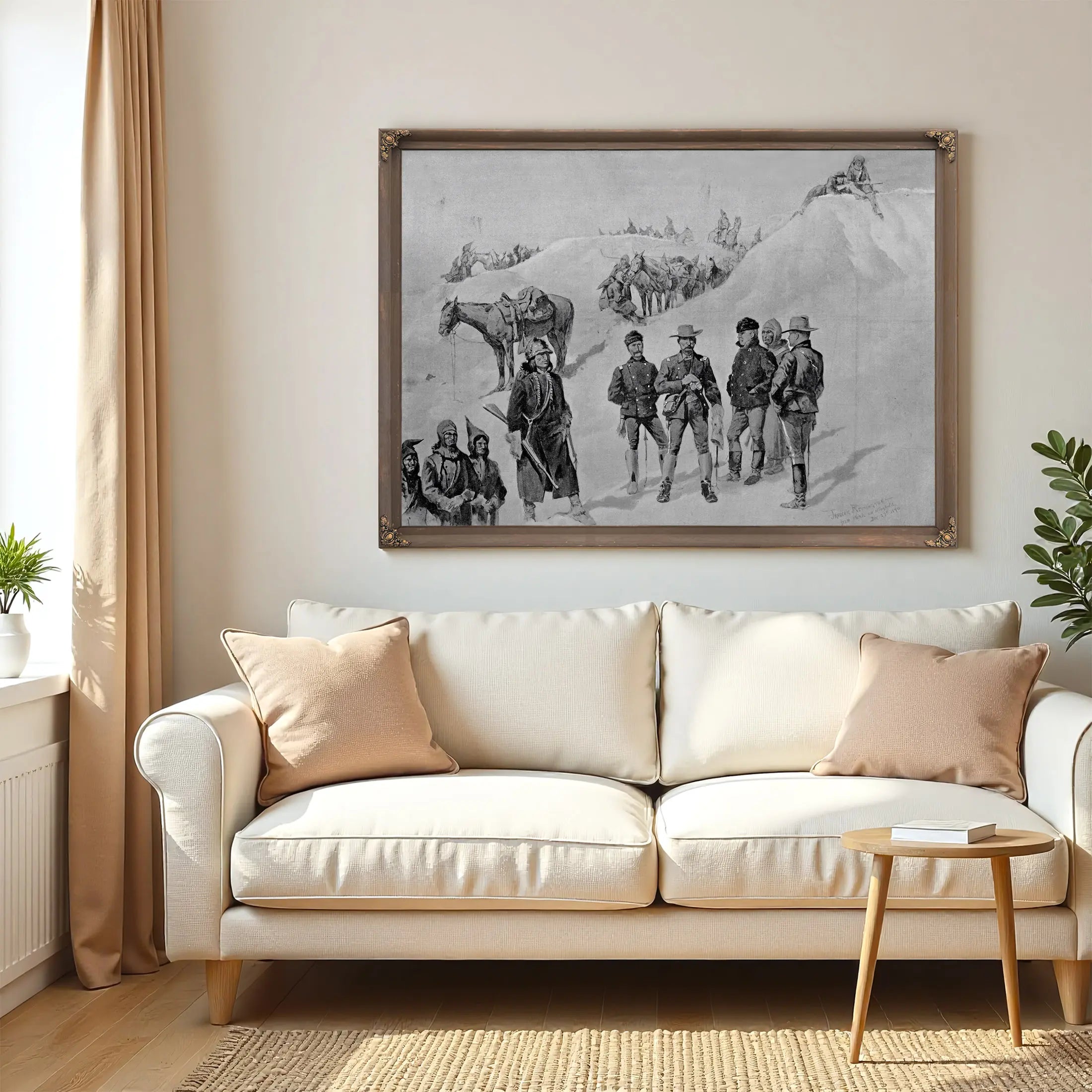 Watching The Dust Of The Hostiles From The Bluffs Of The Stronghold by Frederic Remington