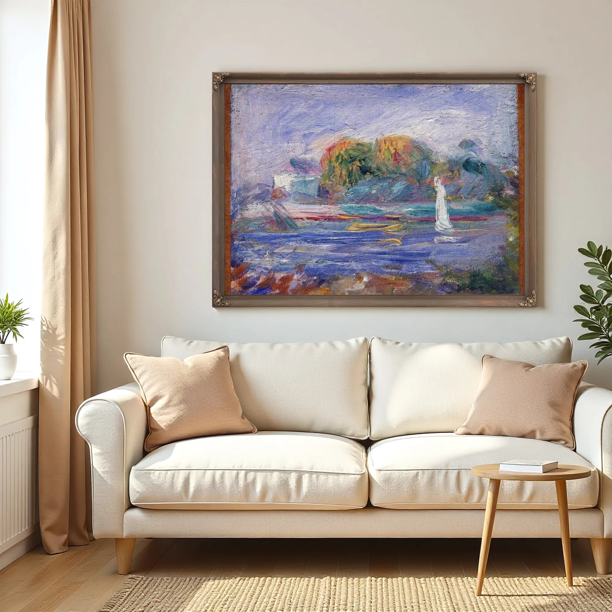 The Blue River By Pierre August Renoir Fine Art Print