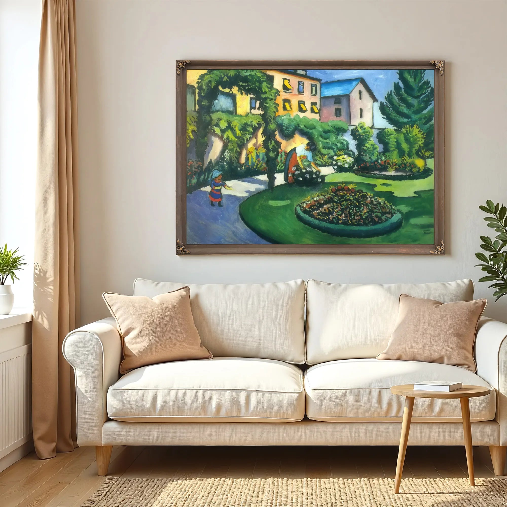The Mackes Garden In Bonn By August Macke Fine Art Print