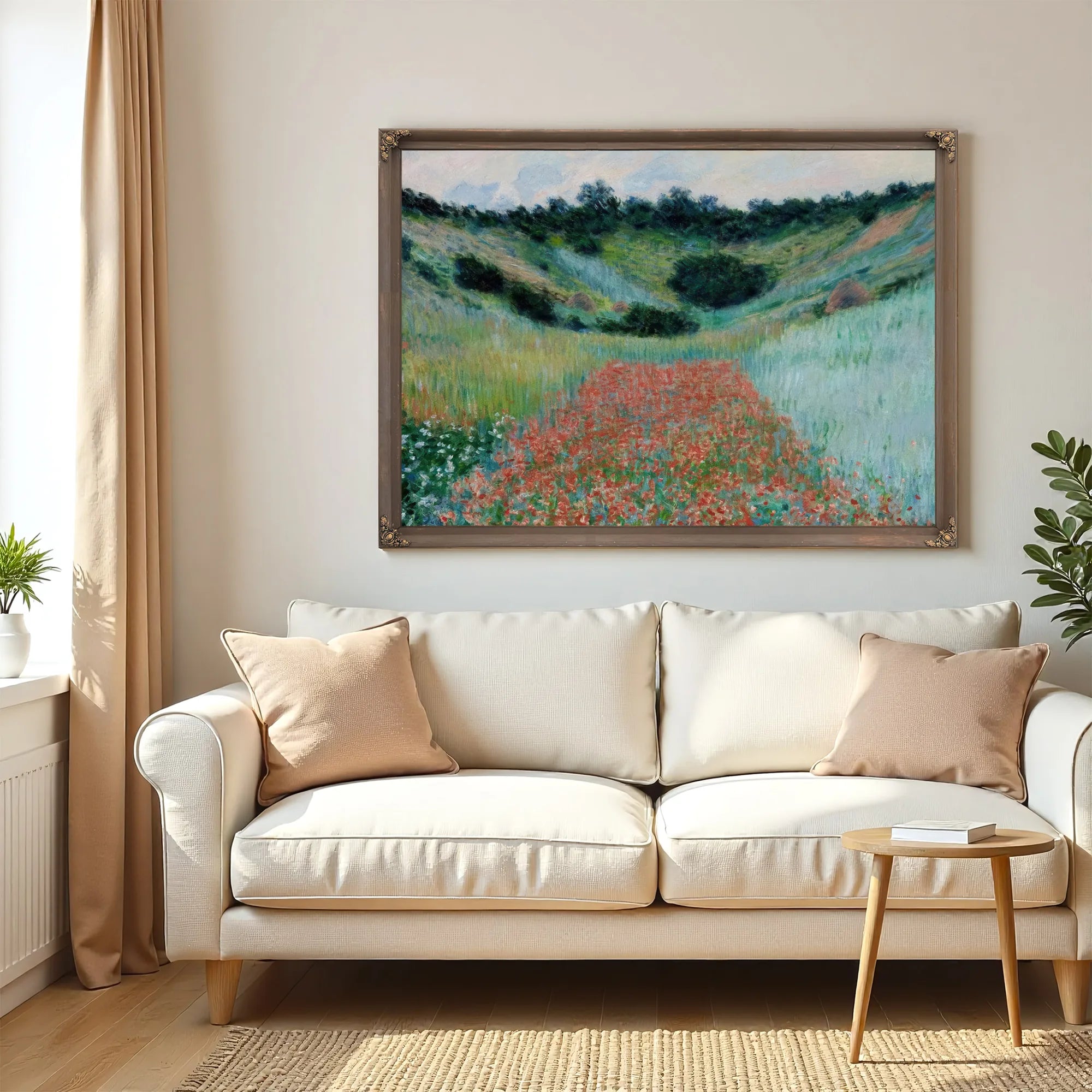 Poppy Field In A Hollow Near Giverny By Claude Monet Fine Art Print