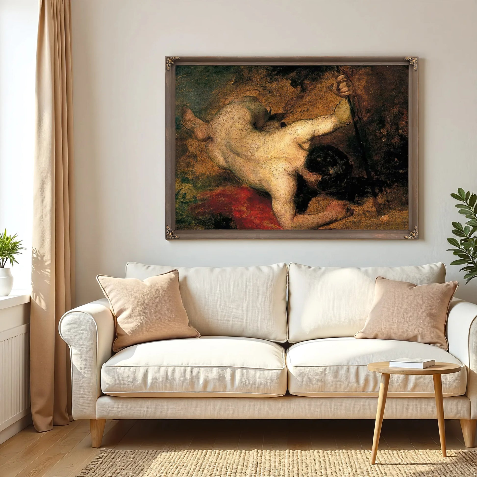 Reclining Male Nude With Spear By William Etty Fine Art Print