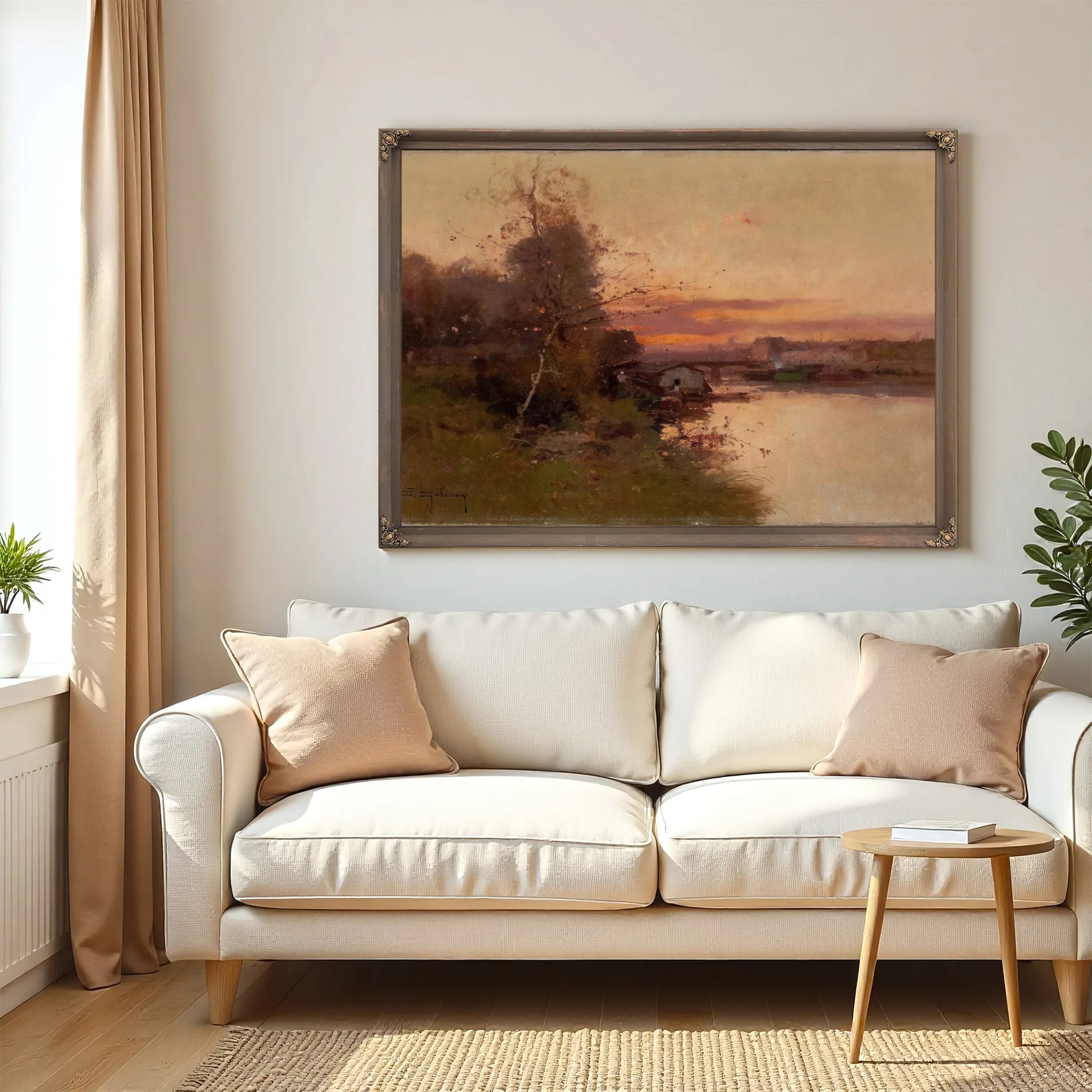 River At Sunset By Eugene Galien Laloue Fine Art Print