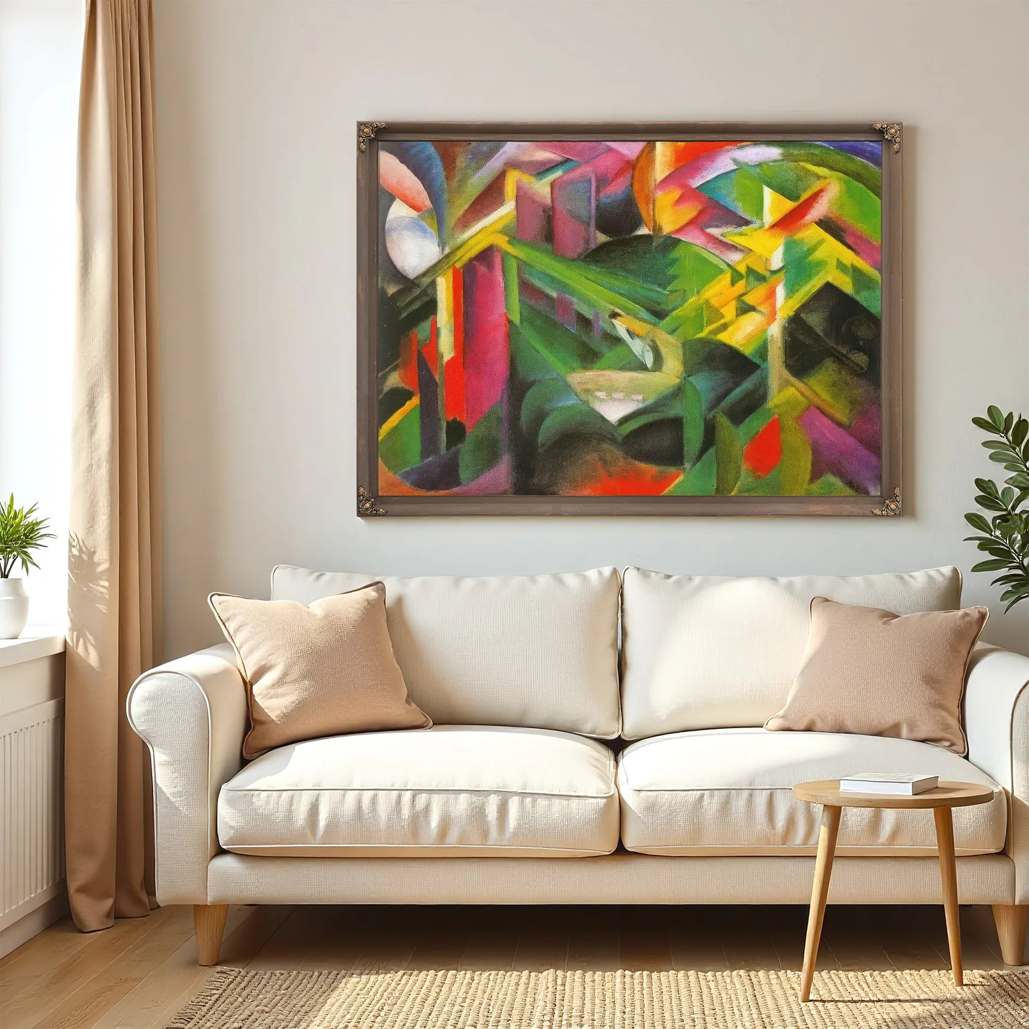 Deer In A Monastery Garden By Franz Marc Fine Art Print