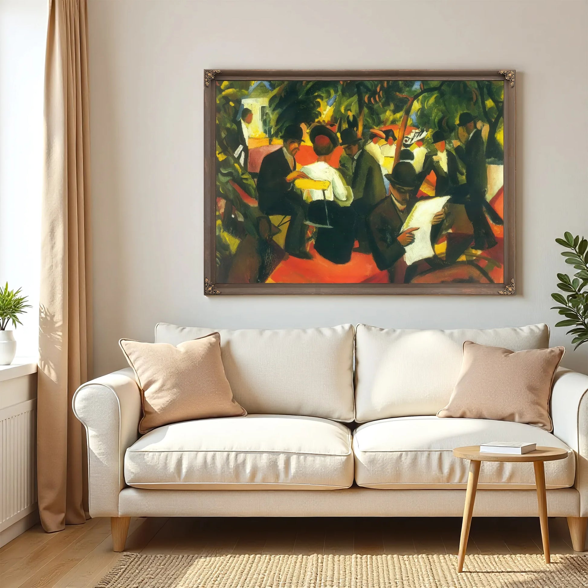 Garden Restaurant By August Macke Fine Art Print