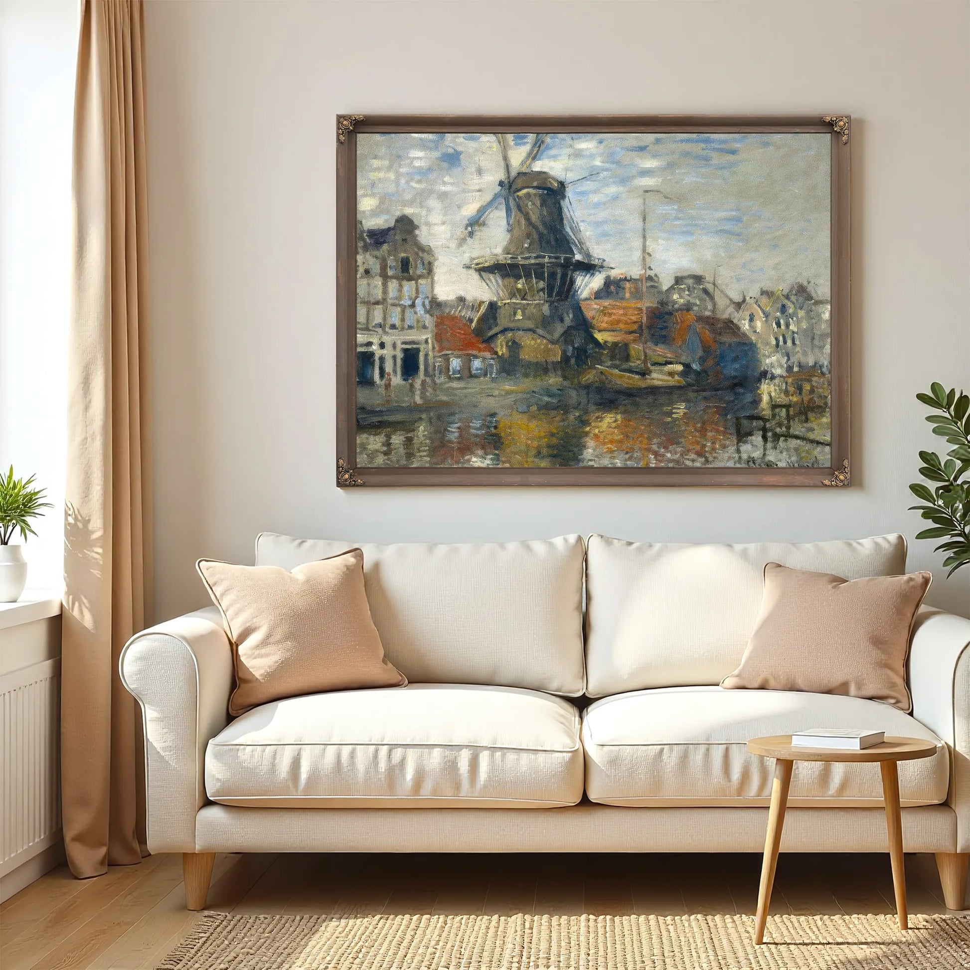 The Windmill On The Onbekende Gracht, Amsterdam By Claude Monet Fine Art Print