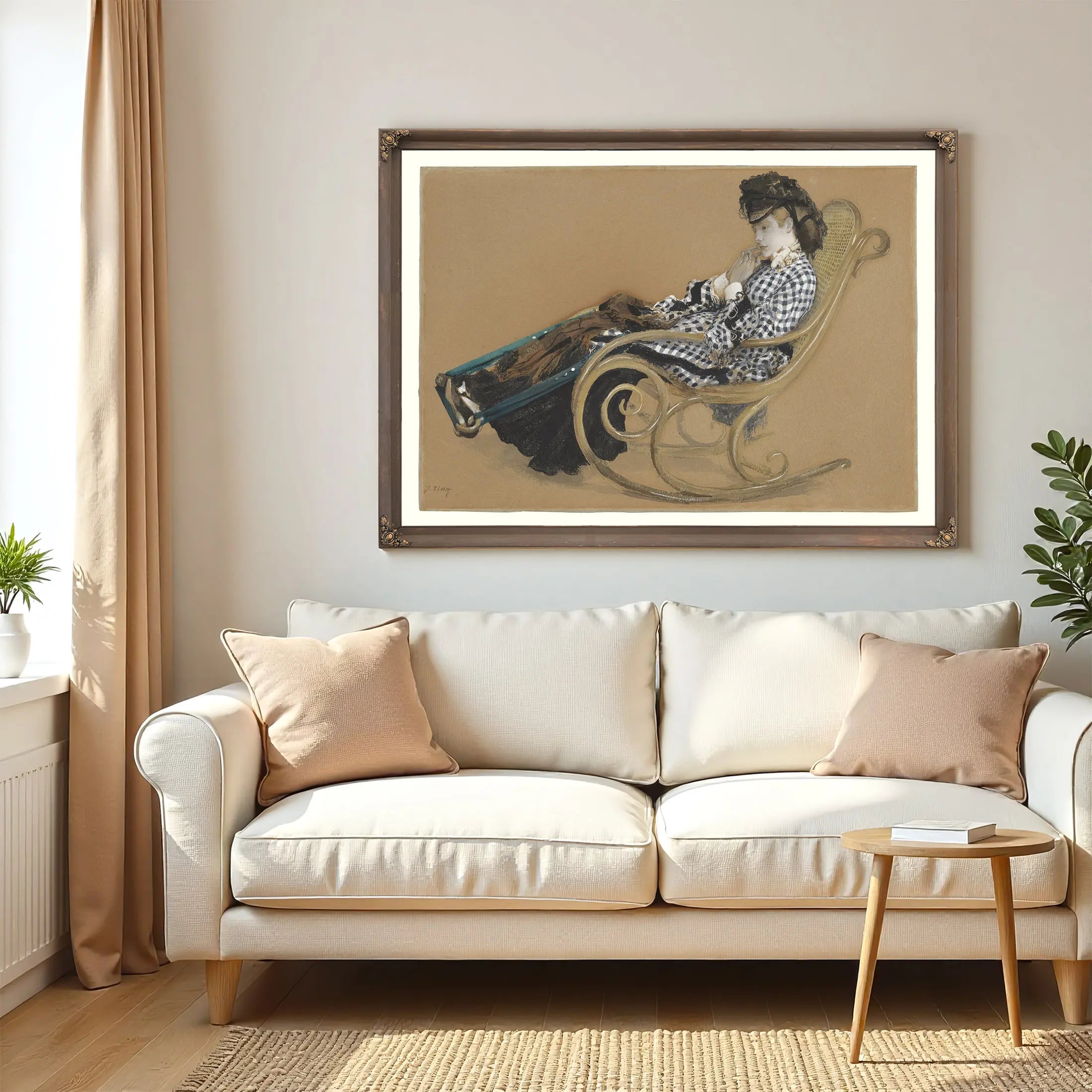 Young Woman In A Rocking Chair Study For The Painting The Last Evening by James Tissot