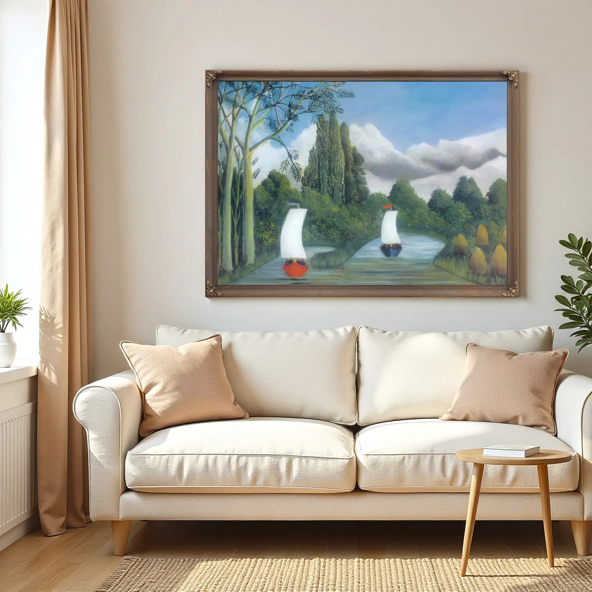 The Banks Of The Oise About 1908 By Henri Rousseau Fine Art Print