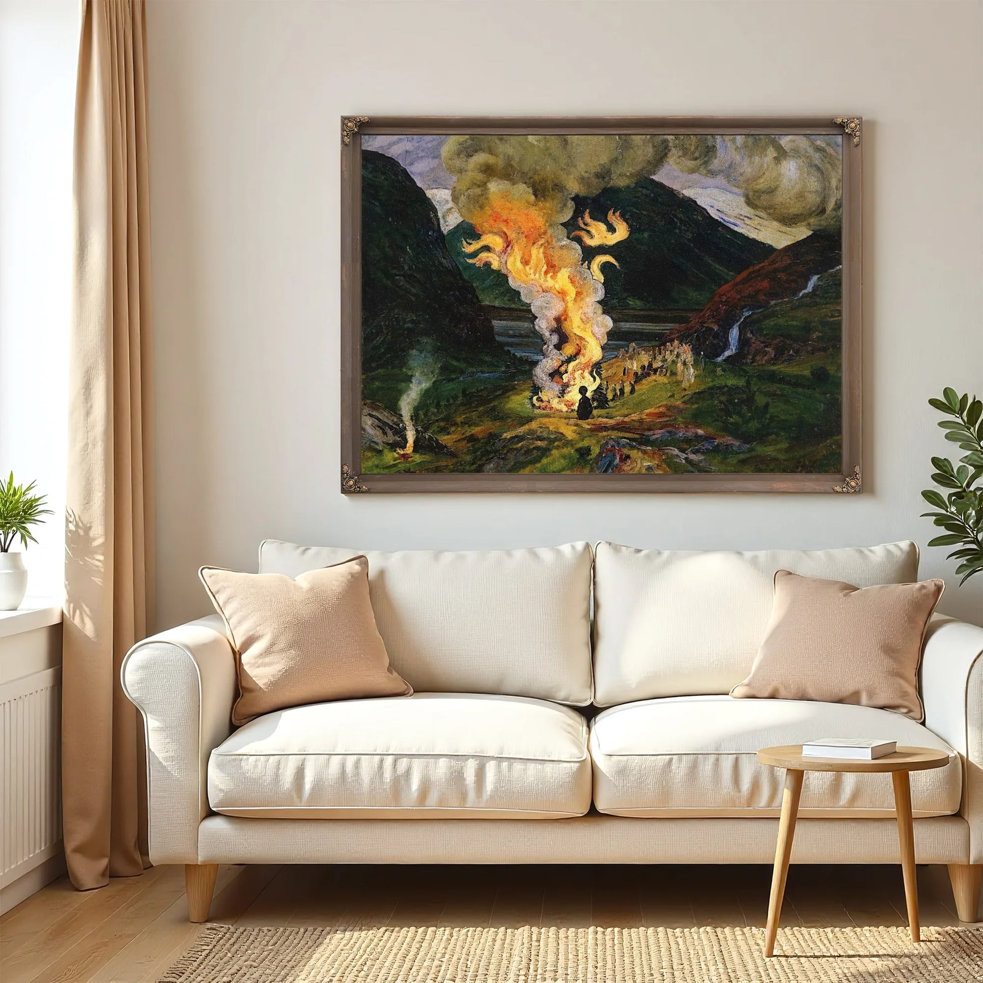 Midsummer Eve Bonfire 4 By Nicolai Astrup Fine Art Print
