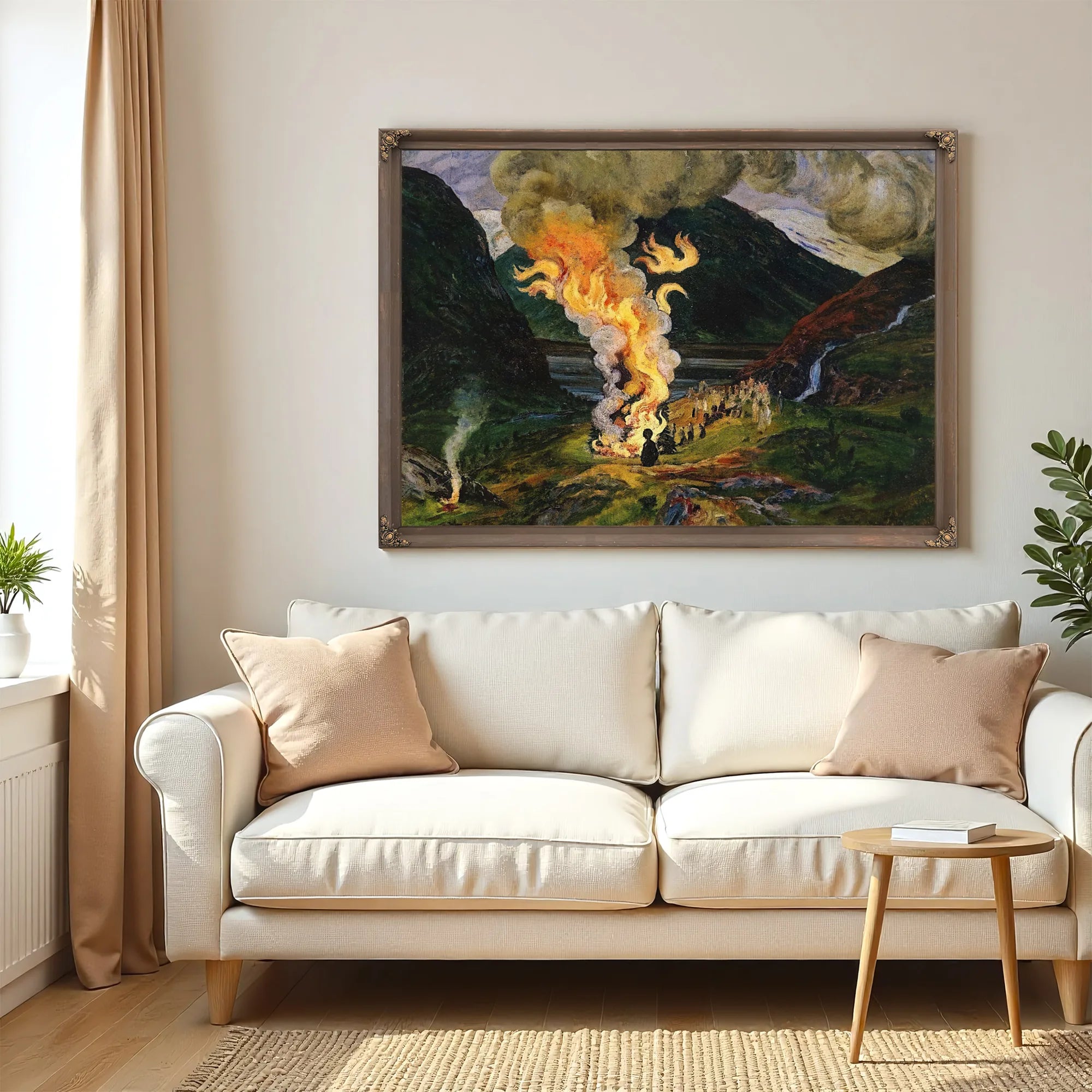 Midsummer Eve Bonfire 4 By Nicolai Astrup Fine Art Print