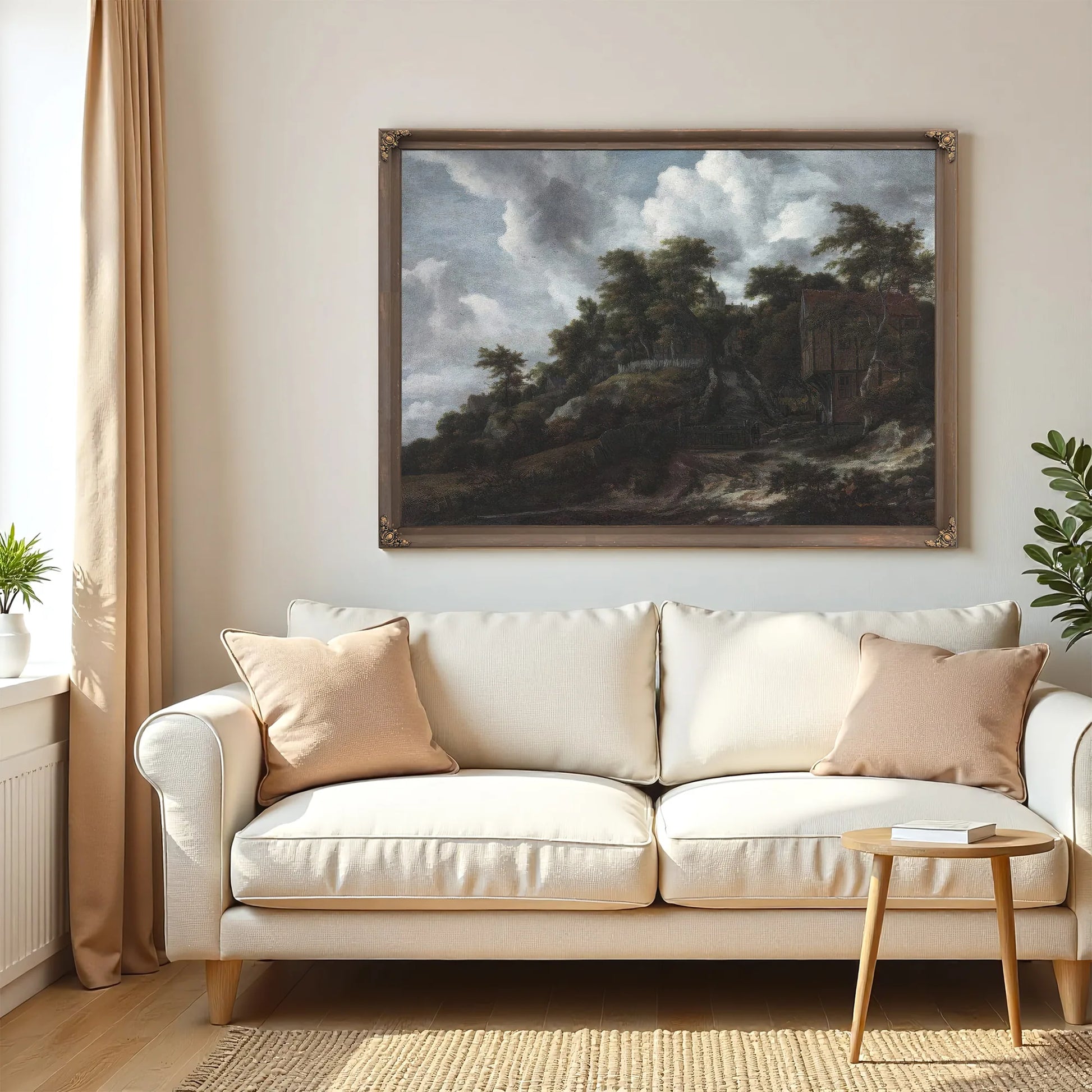 Wooded Hillside With A View Of Bentheim Castle By Jacob Van Ruisdael Fine Art Print