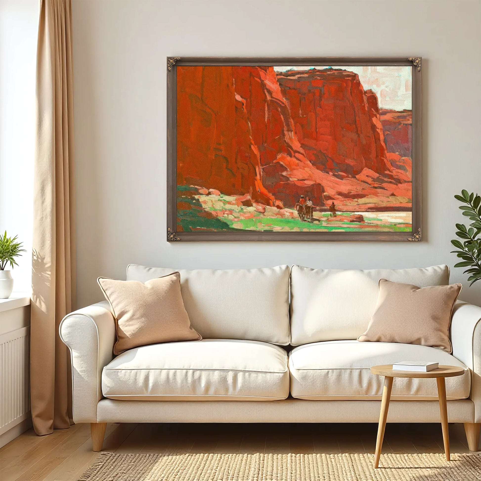 Riders Passing Through, Canyon De Chelly, Arizona By Edgar Payne Fine Art Print