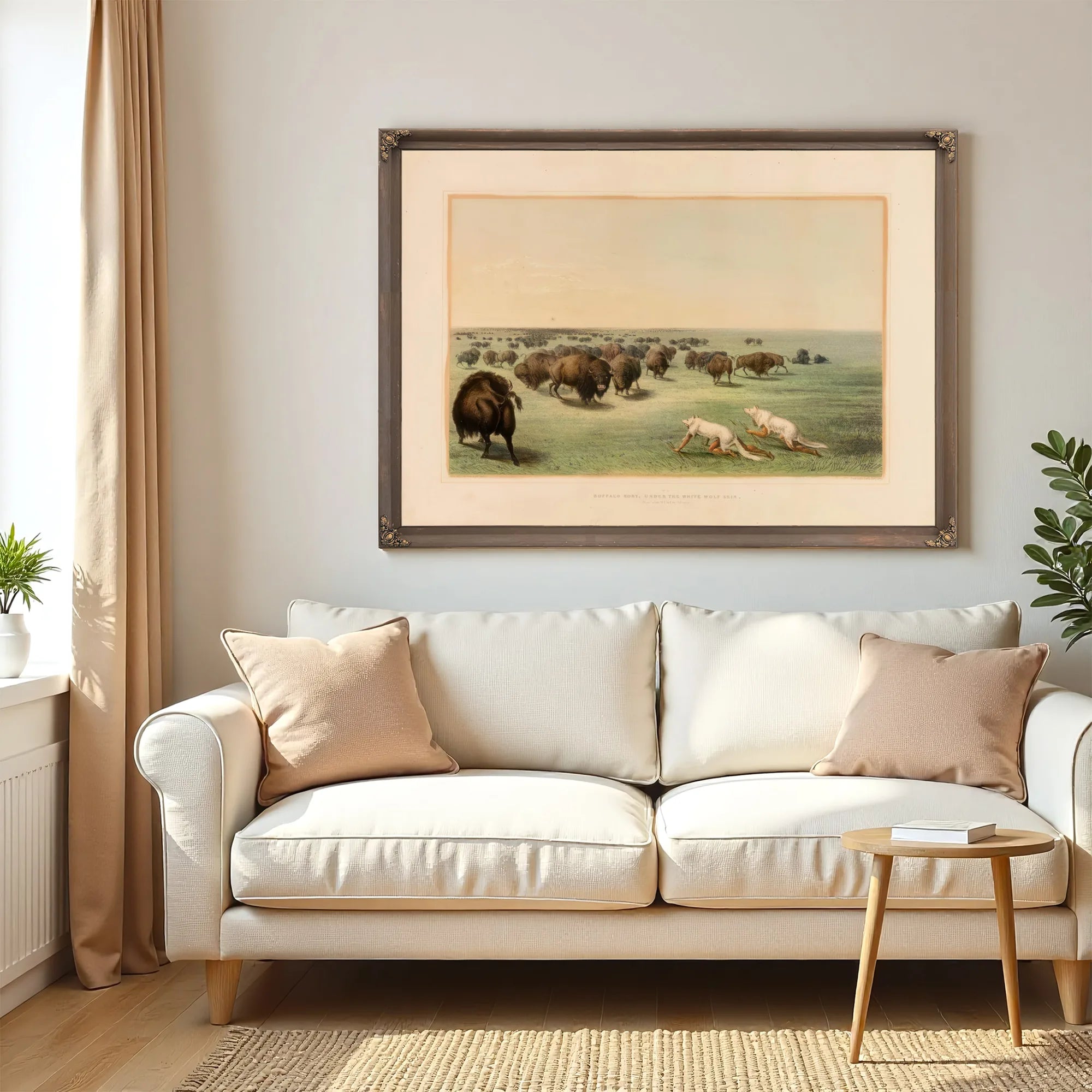 Buffalo Hunt, Under The White Wolfskin No. 13 By George Catlin Fine Art Print
