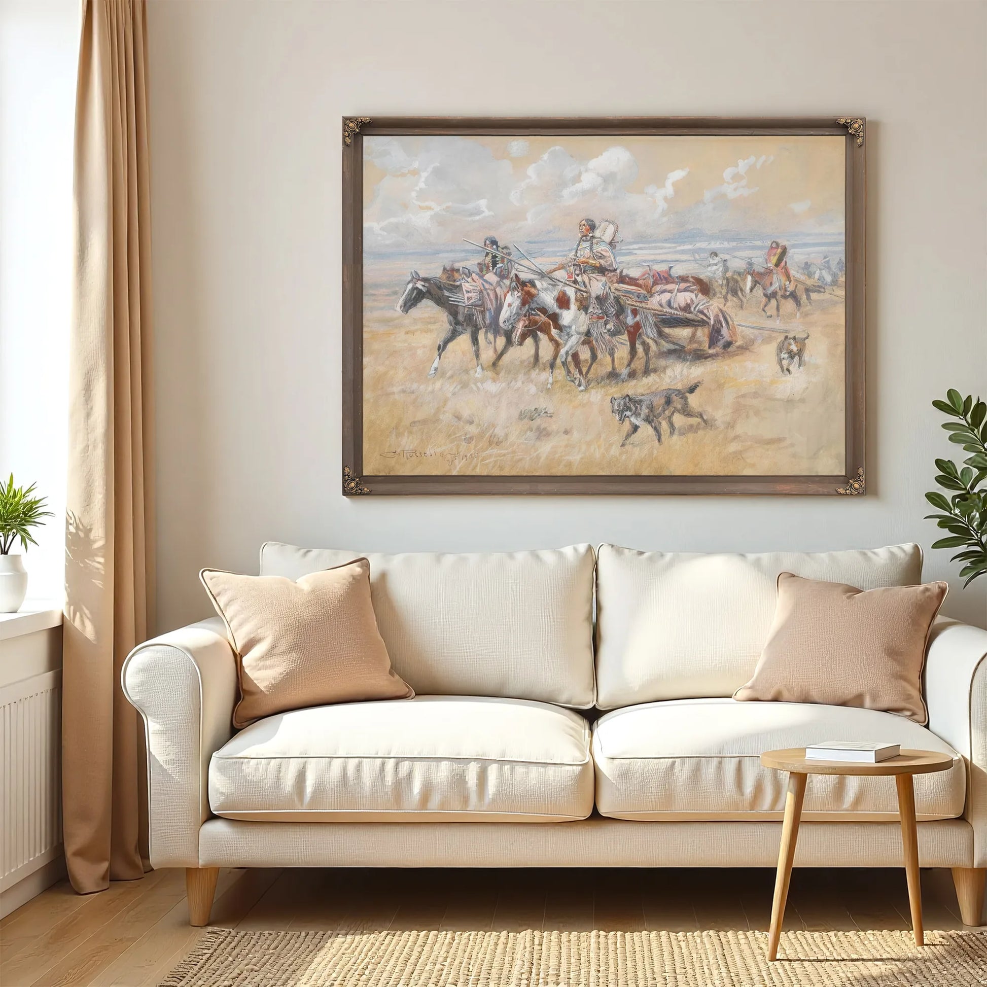 Women Of The Plains By Charles Marion Russell Fine Art Print