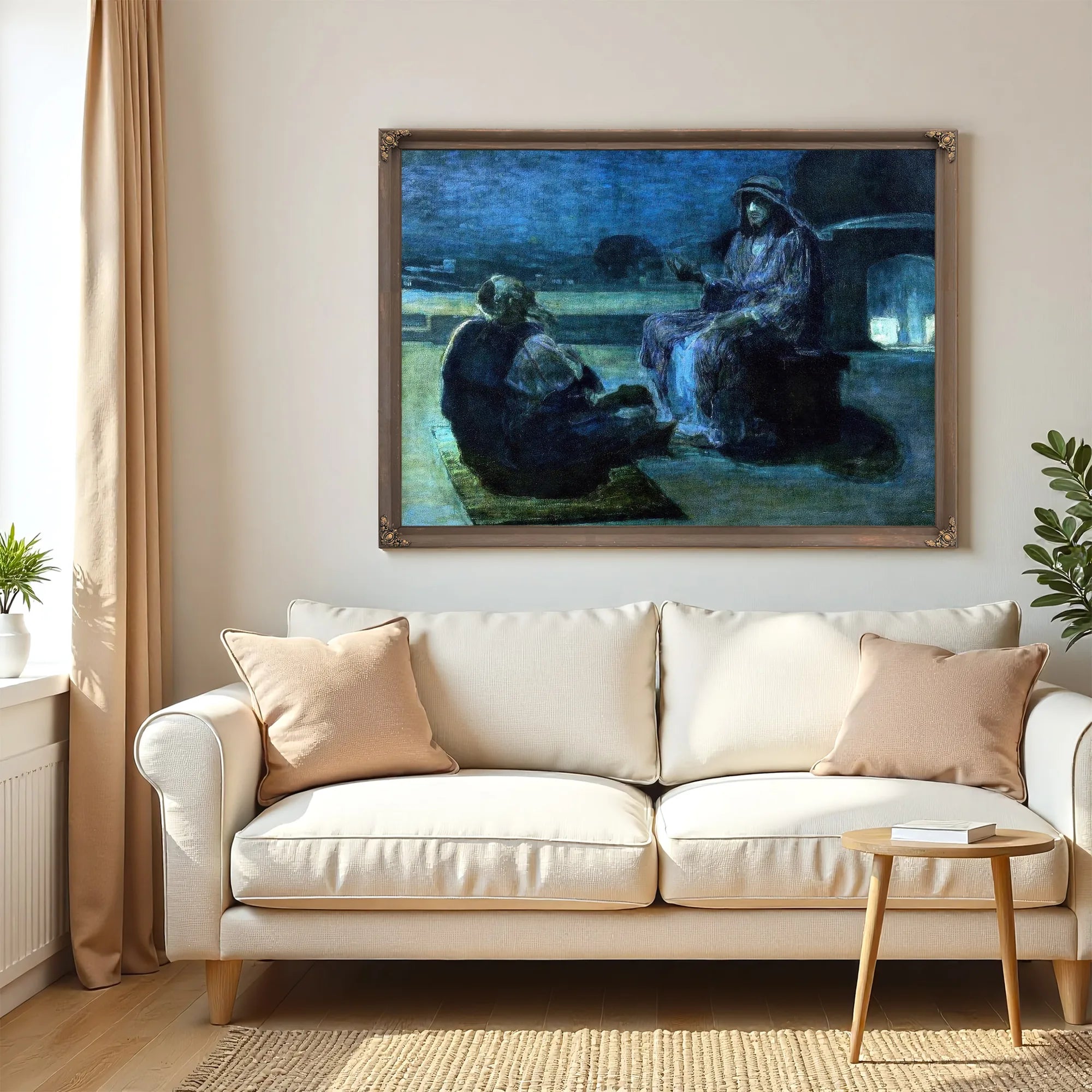 Christ And Nicodemus On A Rooftop By Henry Ossawa Tanner Fine Art Print