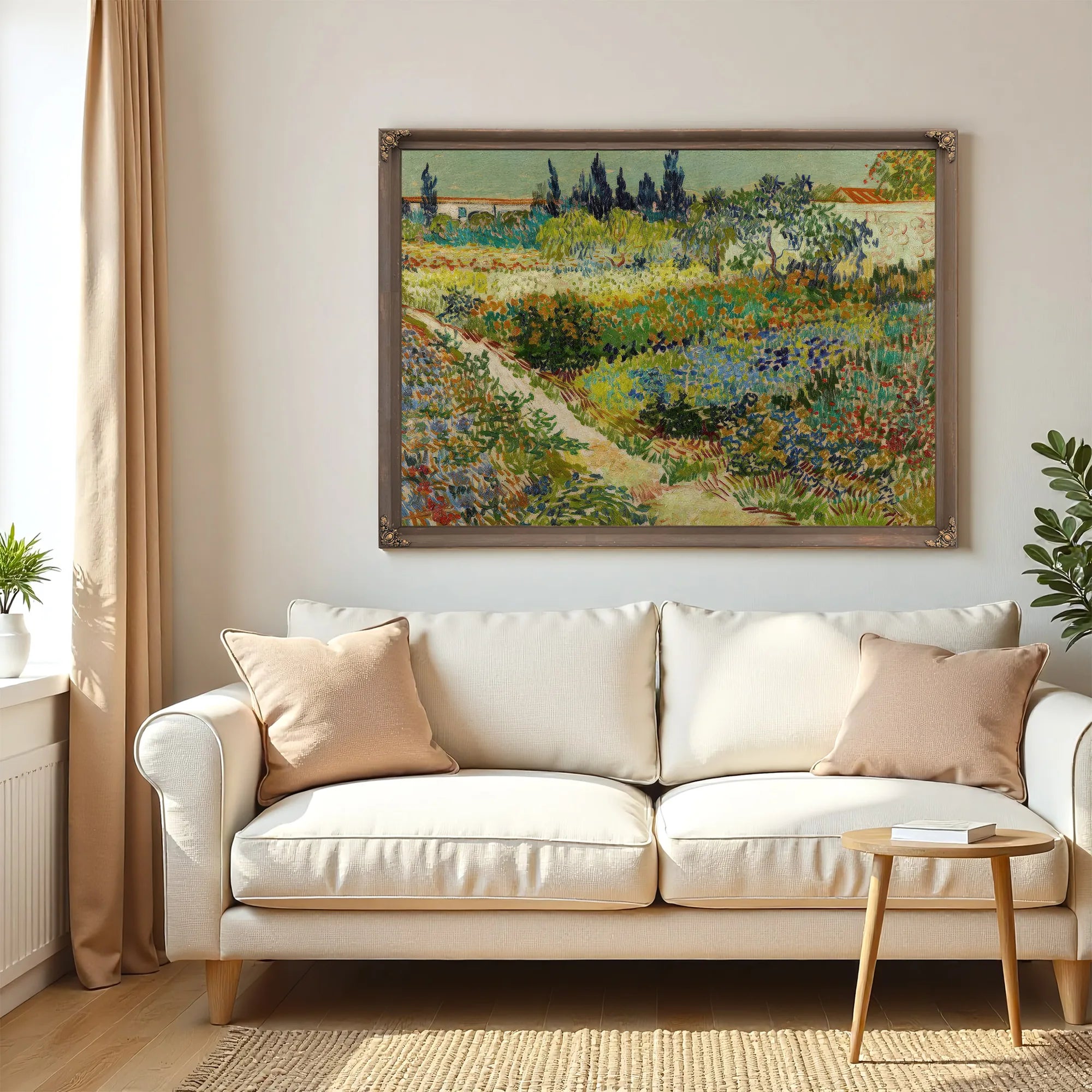 Garden At Arles Flowering Garden With Path By Vincent Van Gogh Fine Art Print