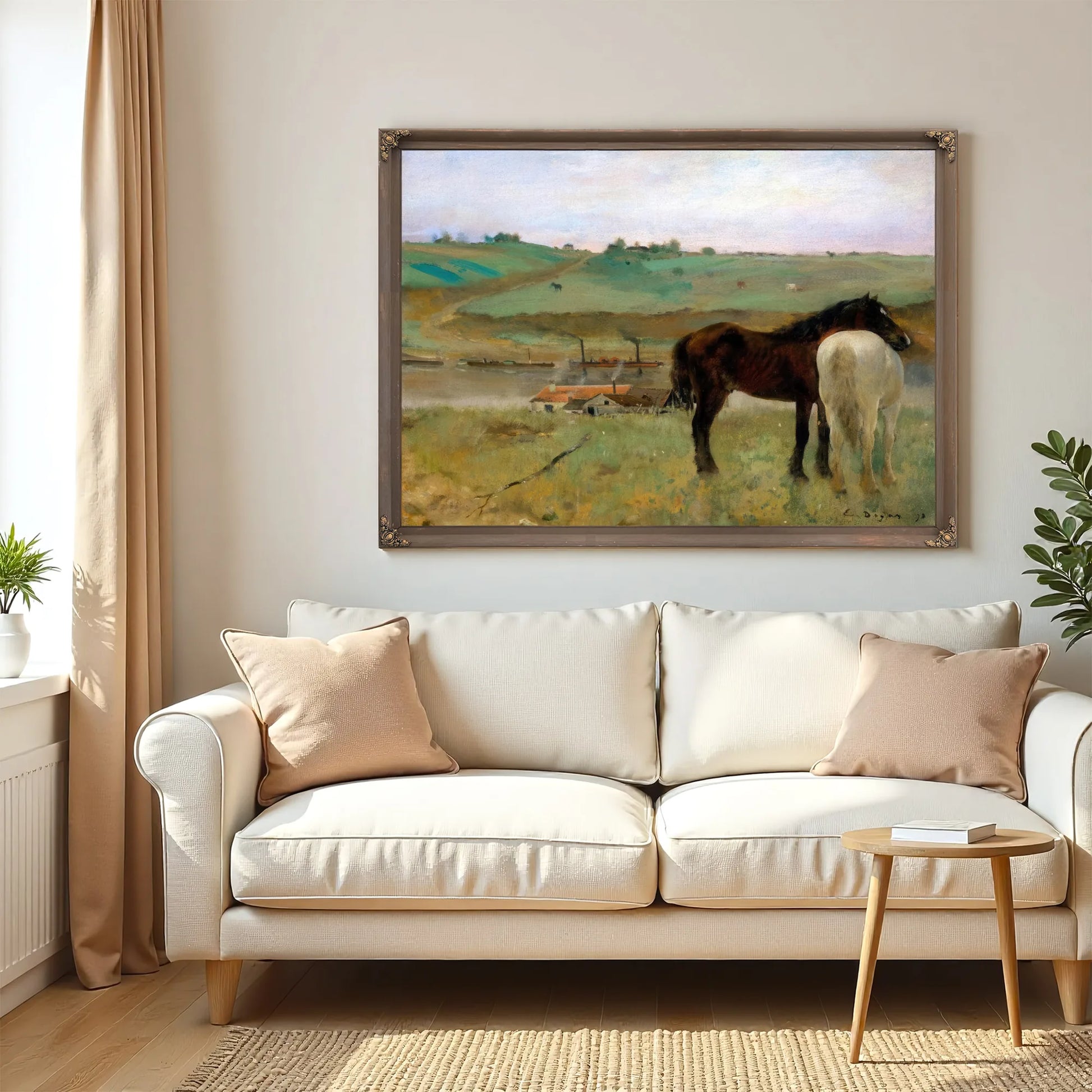 Horse In A Meadow By Edgar Degas Fine Art Print