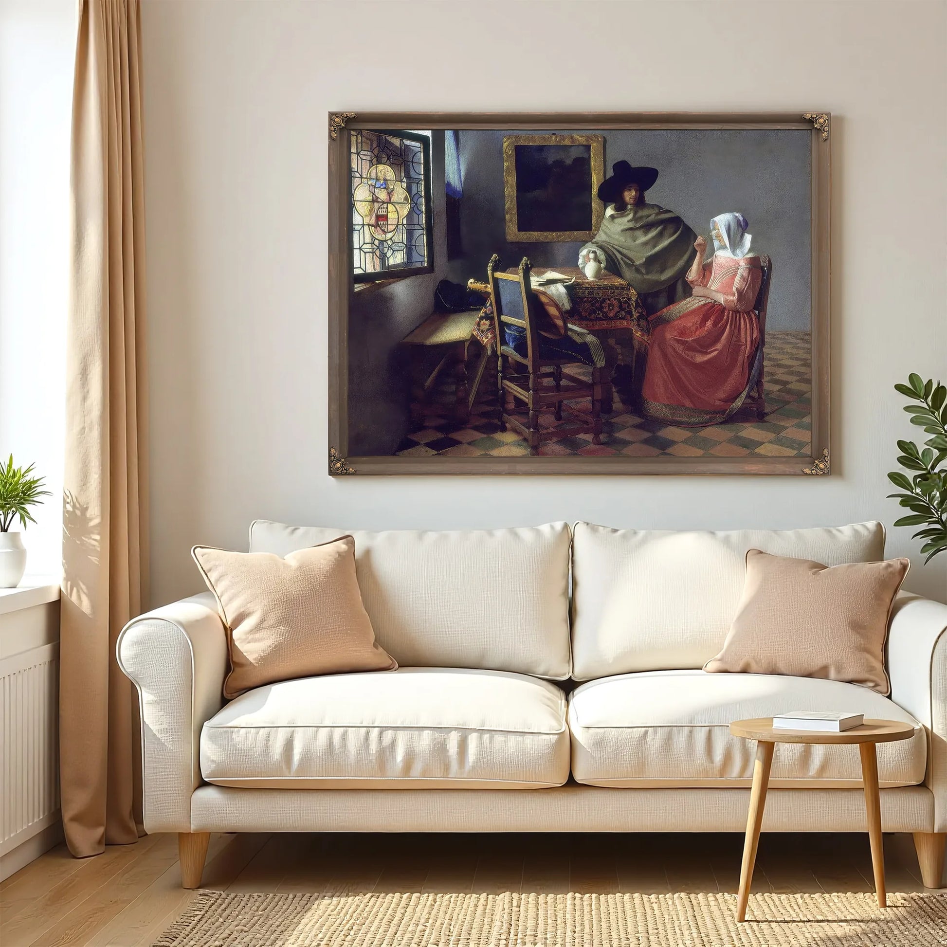 The Glass Of Wine By Johannes Vermeer Fine Art Print