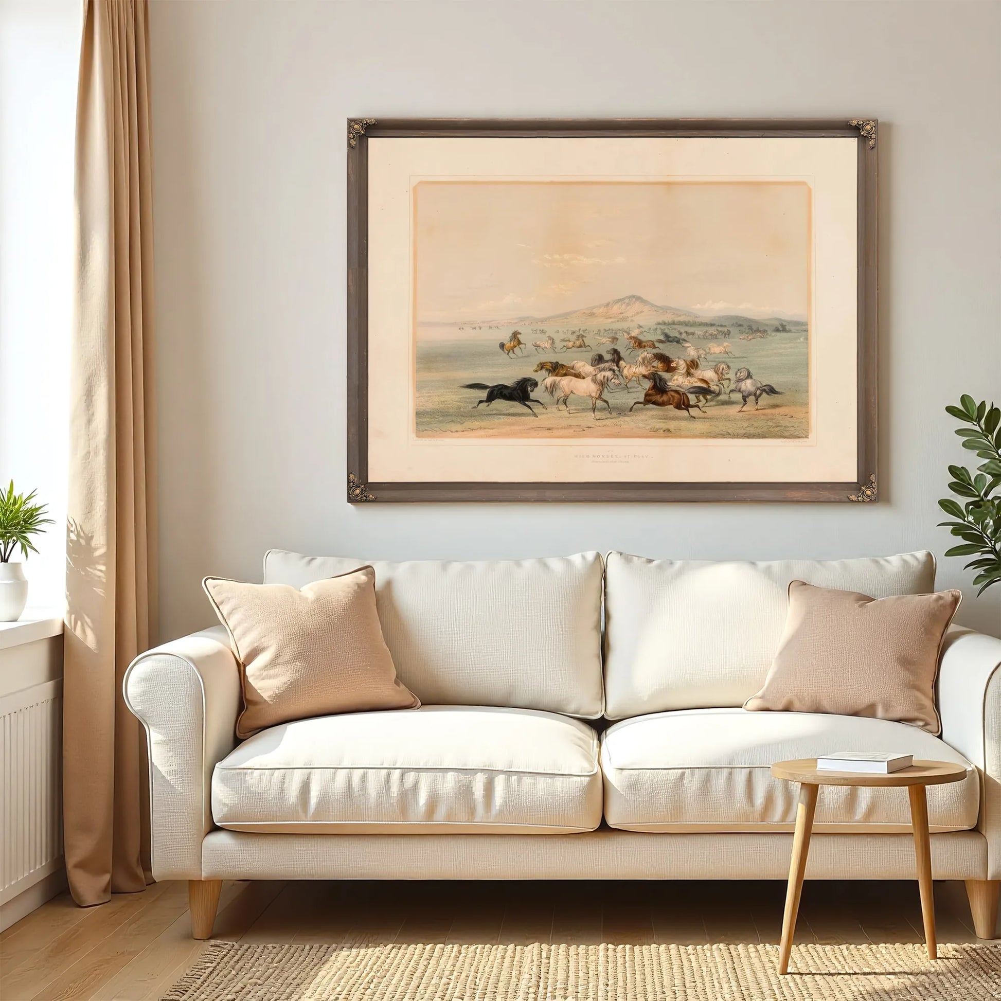 Wild Horses At Play No. 3 By George Catlin Fine Art Print
