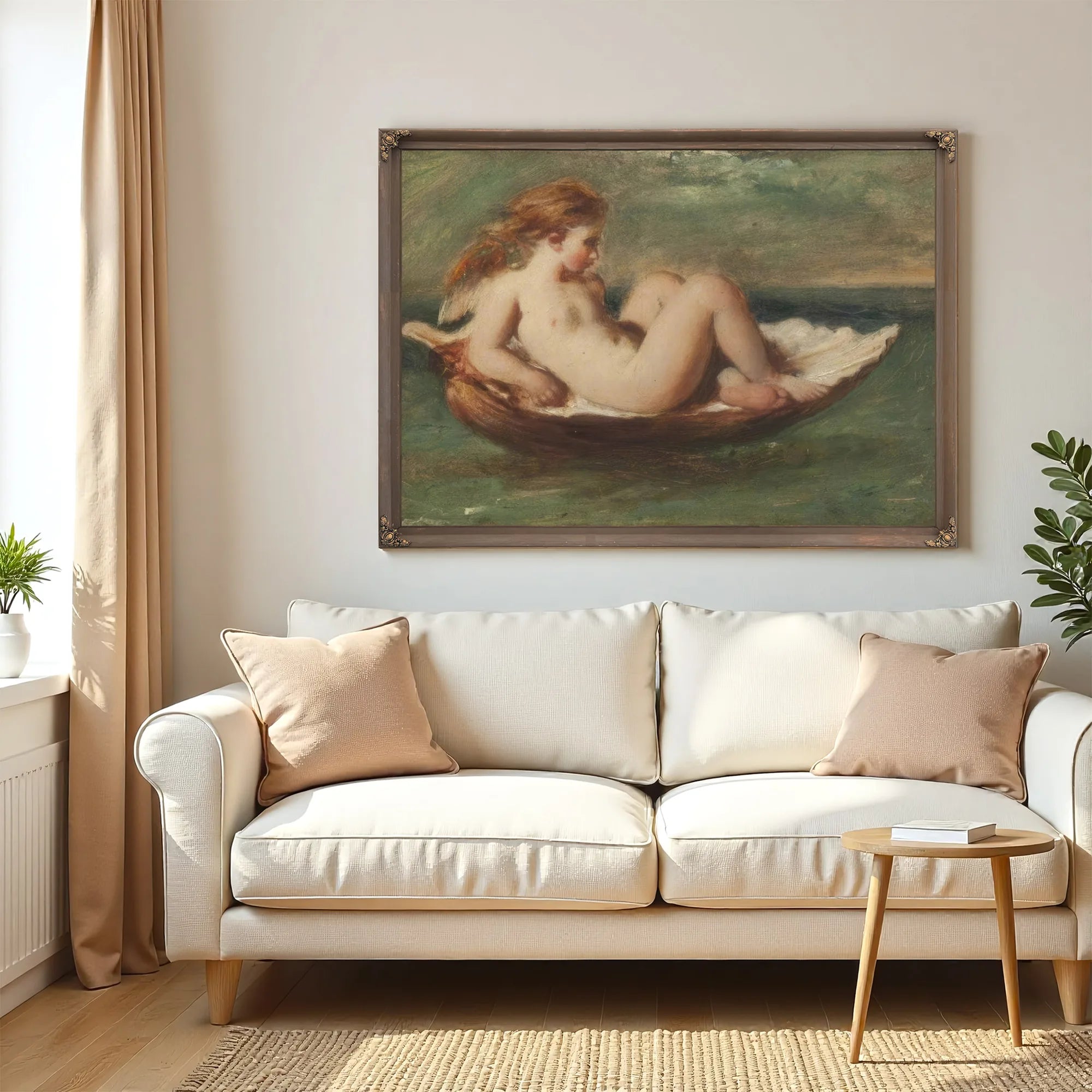 Cupid In A Shell 2 By William Etty Fine Art Print