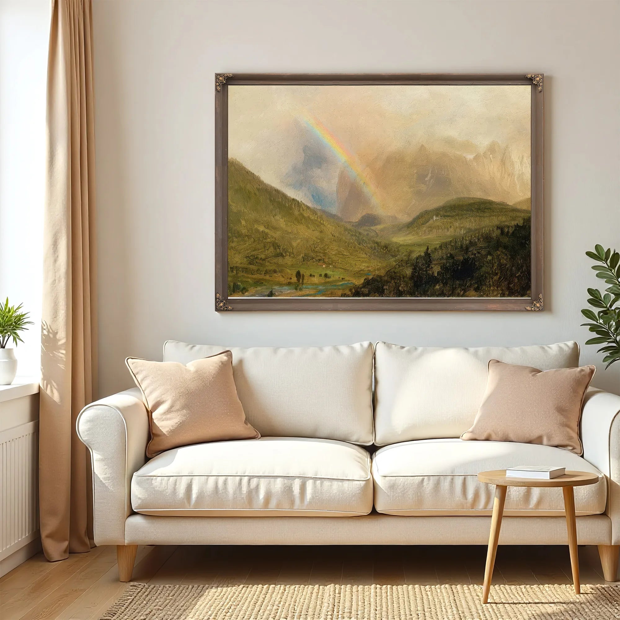 Rainbox Near Berchtesgaden Germany By Frederic Edwin Church Fine Art Print