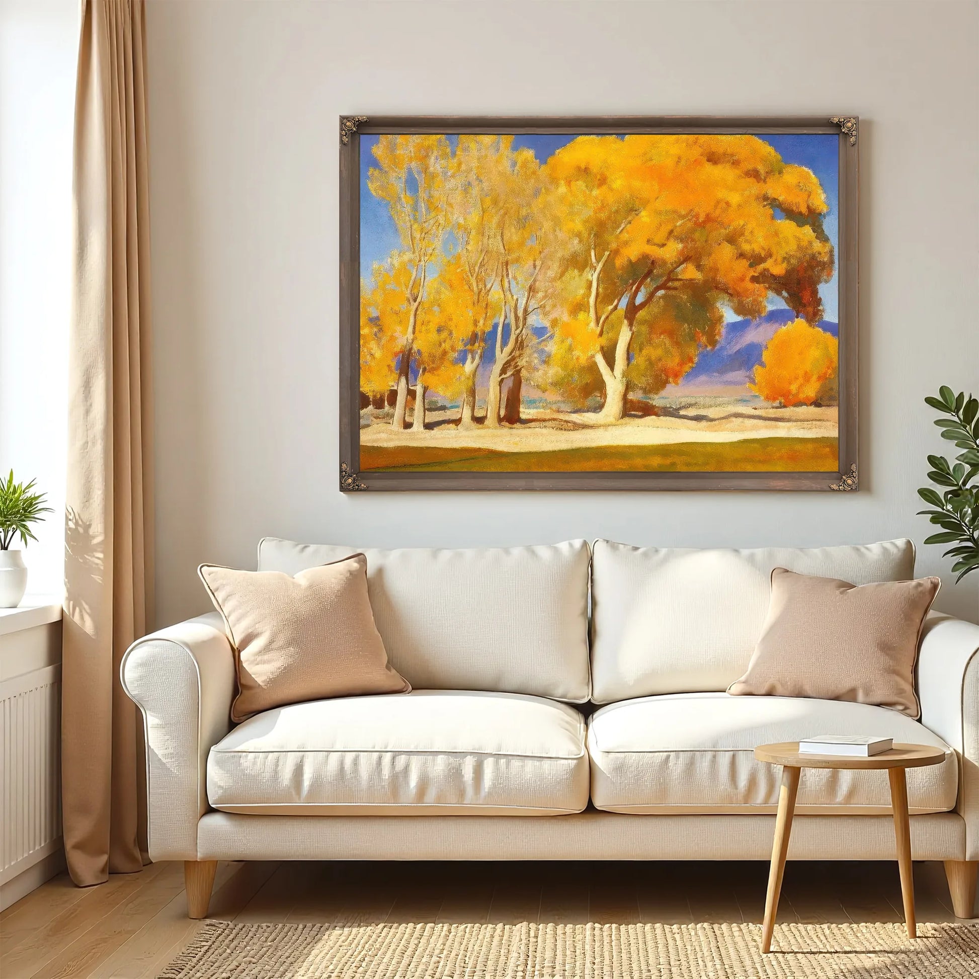 Fall Cottonwoods By Maynard Dixon Fine Art Print