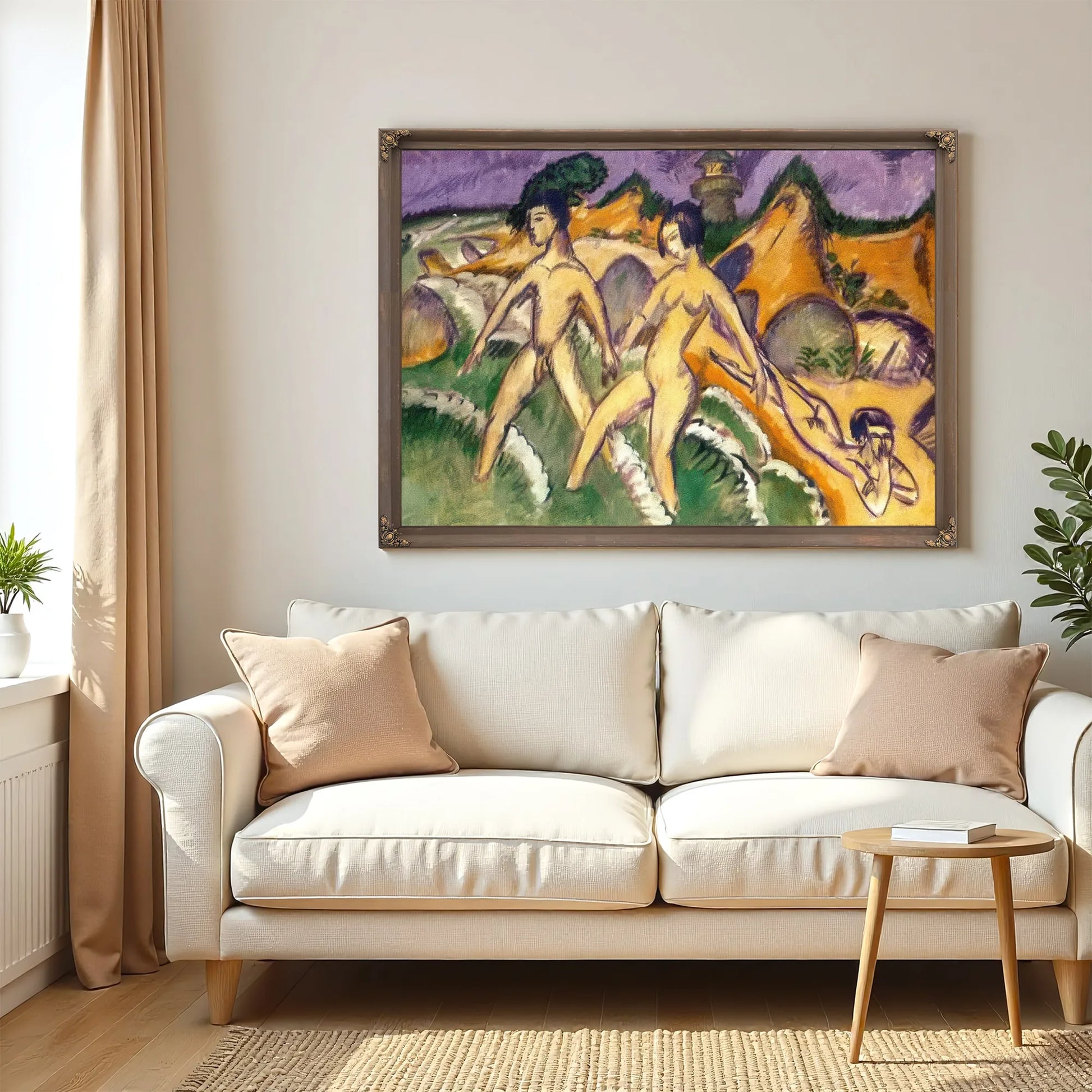 Striding Into The Sea 1912 By Ernst Ludwig Kirchner Fine Art Print