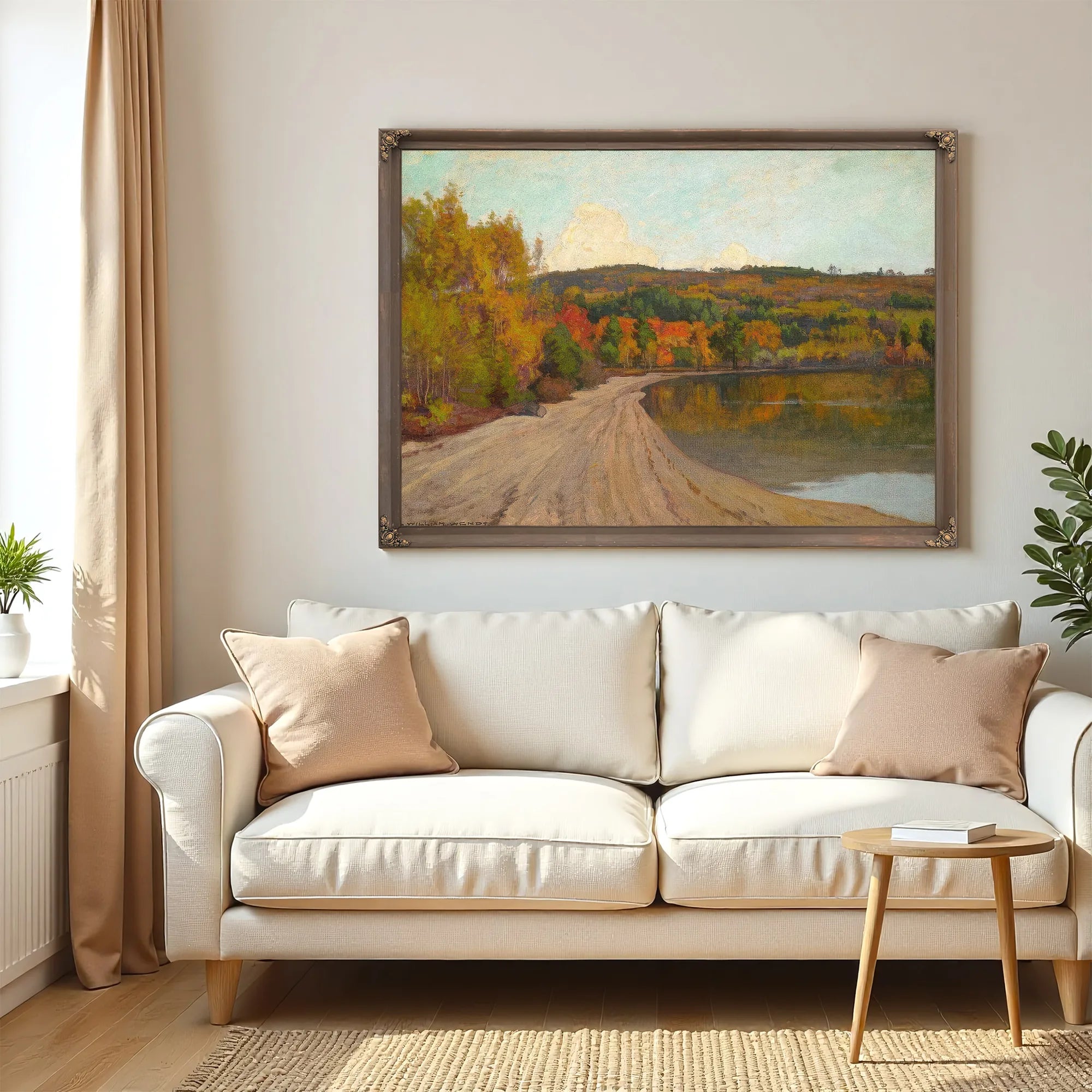 Reflections Along A Lake's Edge By William Wendt Fine Art Print