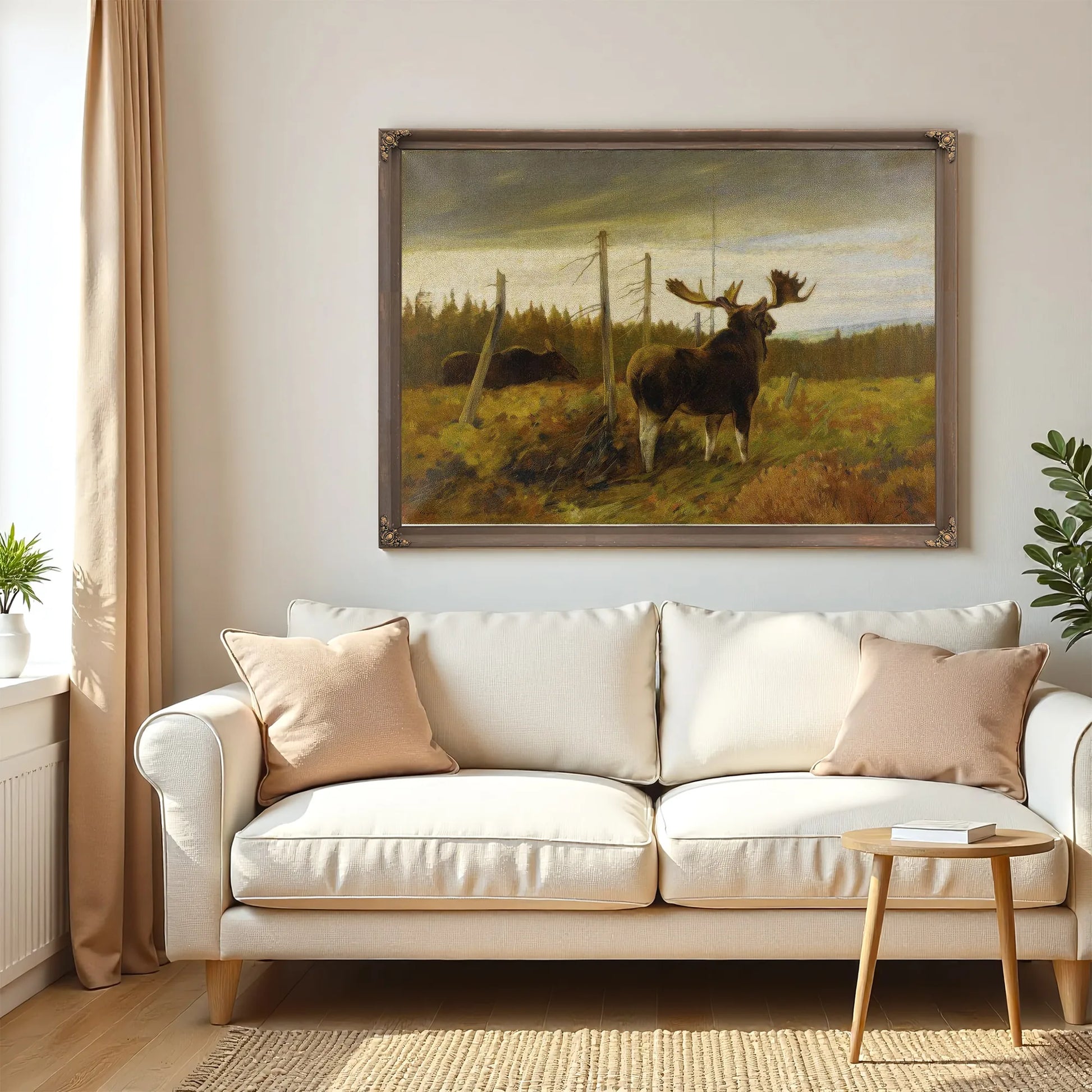 Moose In A Clearing By Carl Rungius Fine Art Print