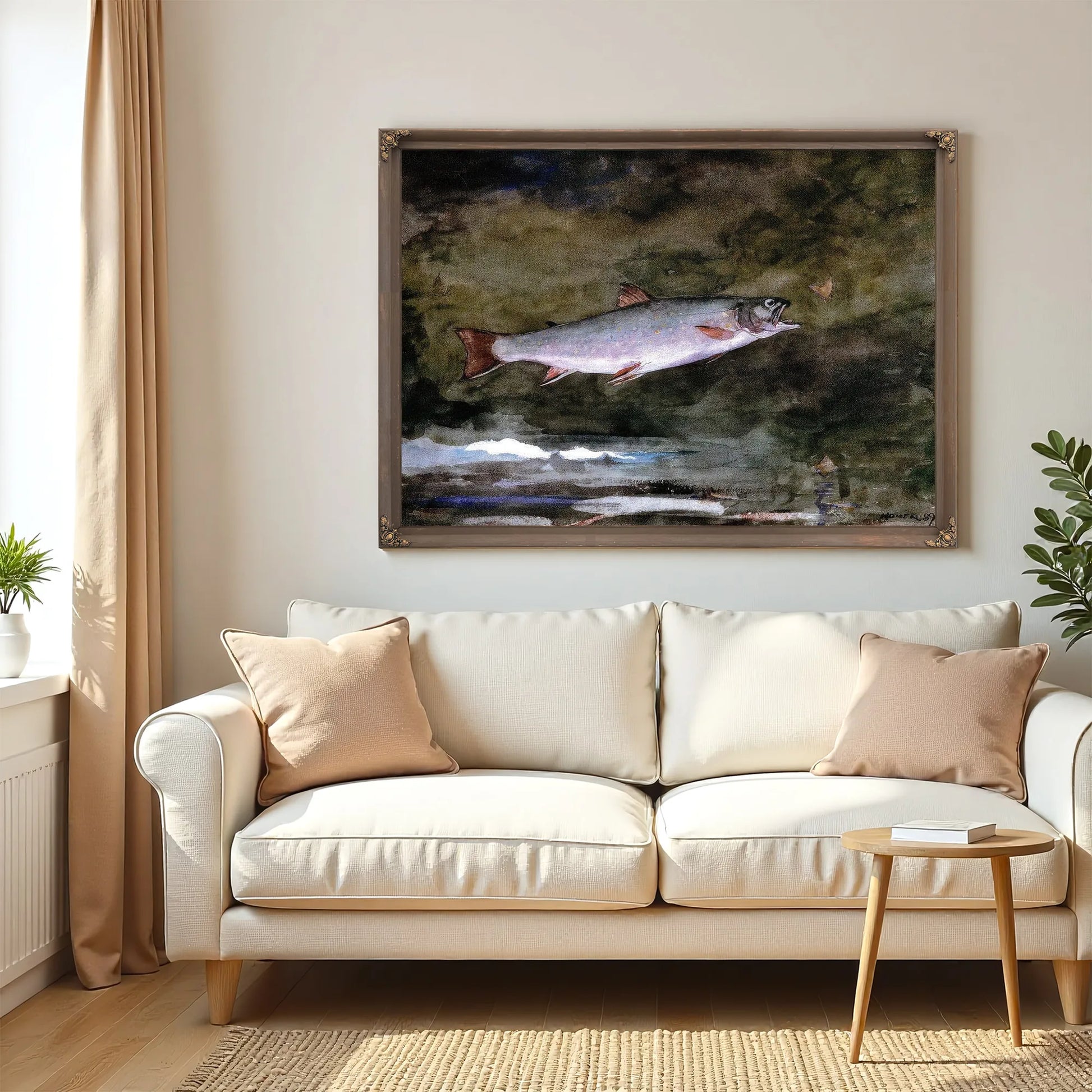 Leaping Trout By Winslow Homer Fine Art Print