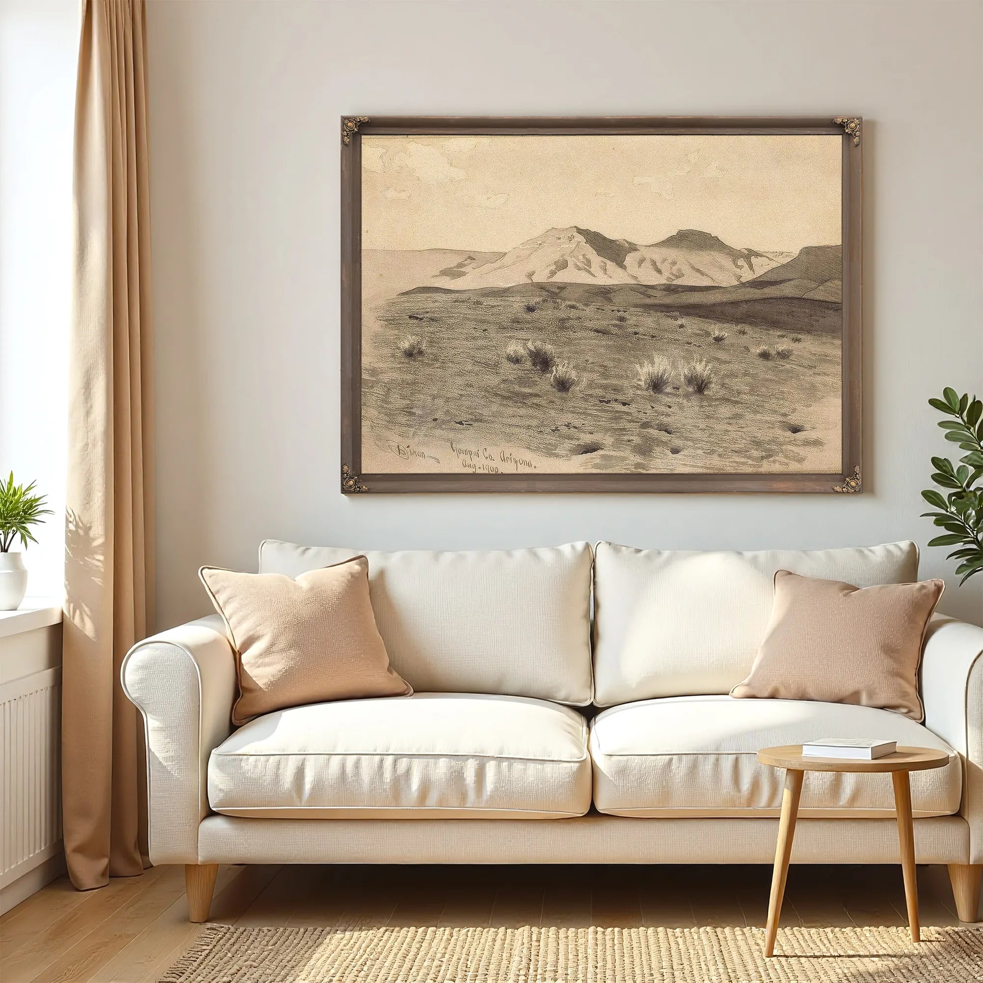 Desert Peaks Yavapai County Arizona 1900 By Maynard Dixon Fine Art Print