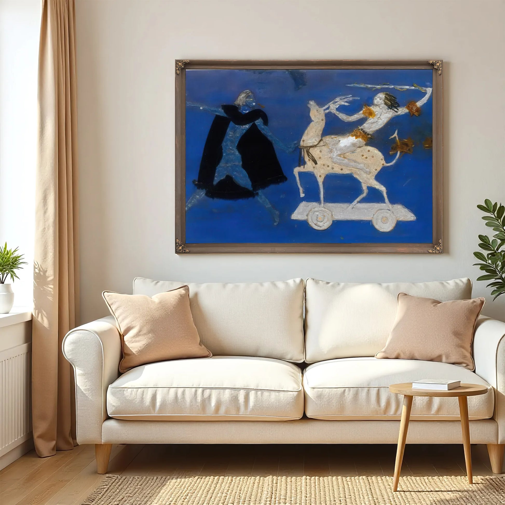 Two Figures And Four Legged Animal By Florine Stettheimer Fine Art Print