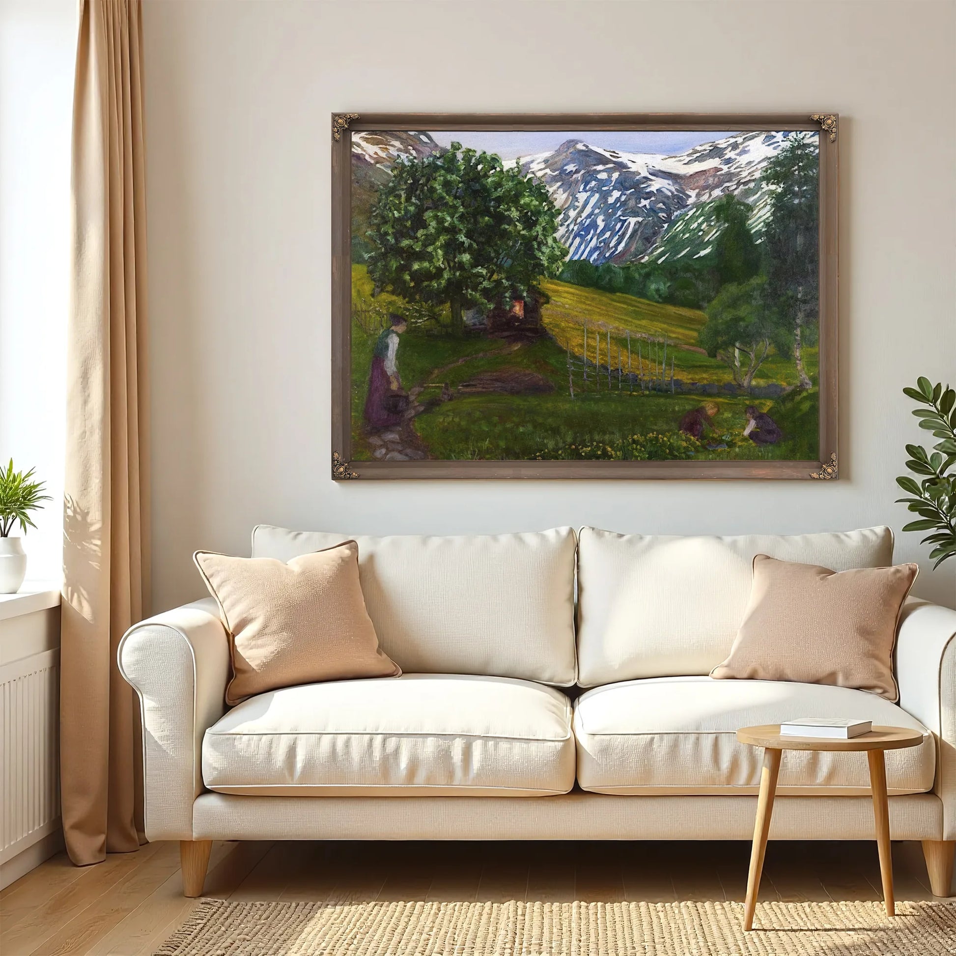 Spring Evening In The Forge Garden By Nicolai Astrup Fine Art Print