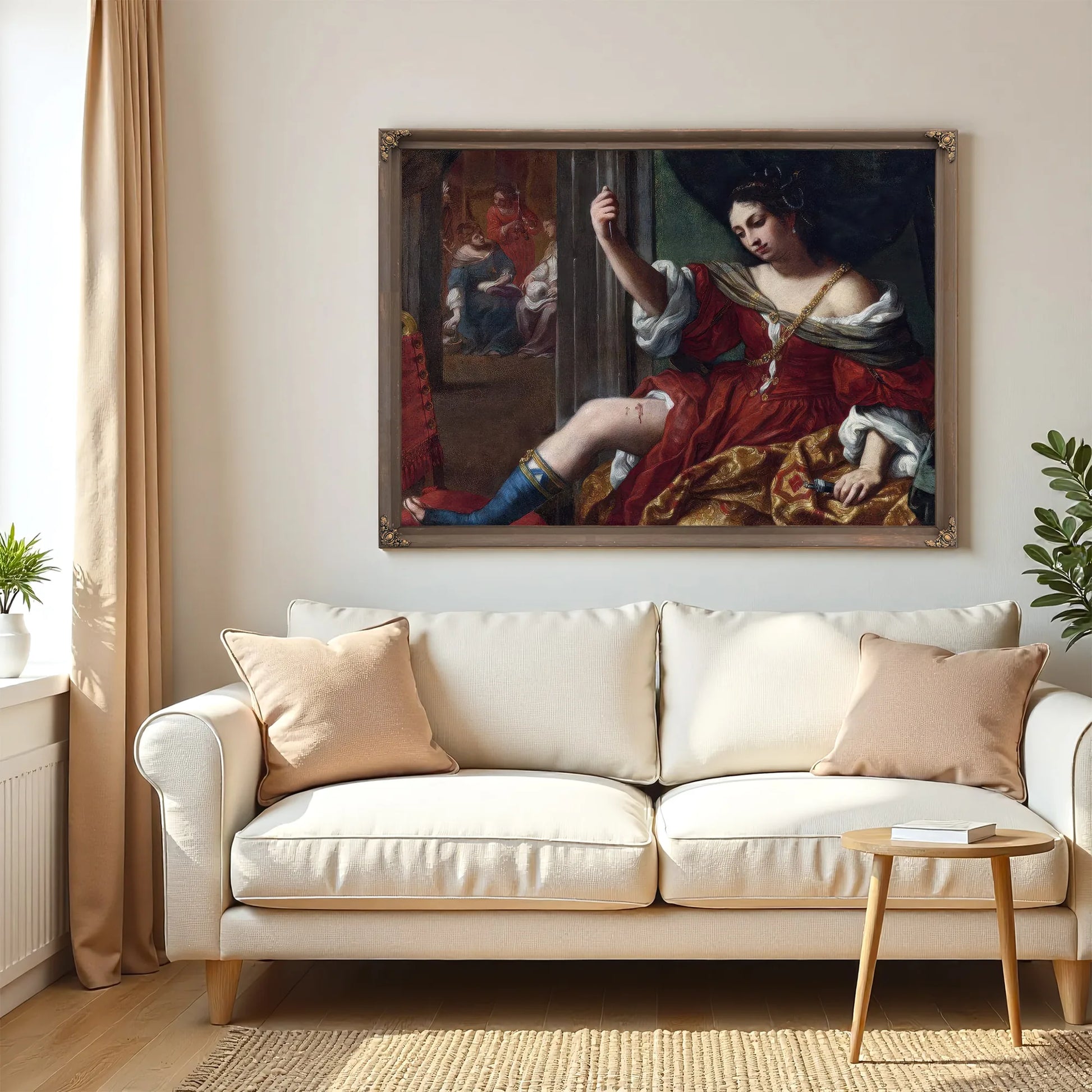 Portia Wounding Her Thigh 1664 By Elisabetta Sirani Fine Art Print