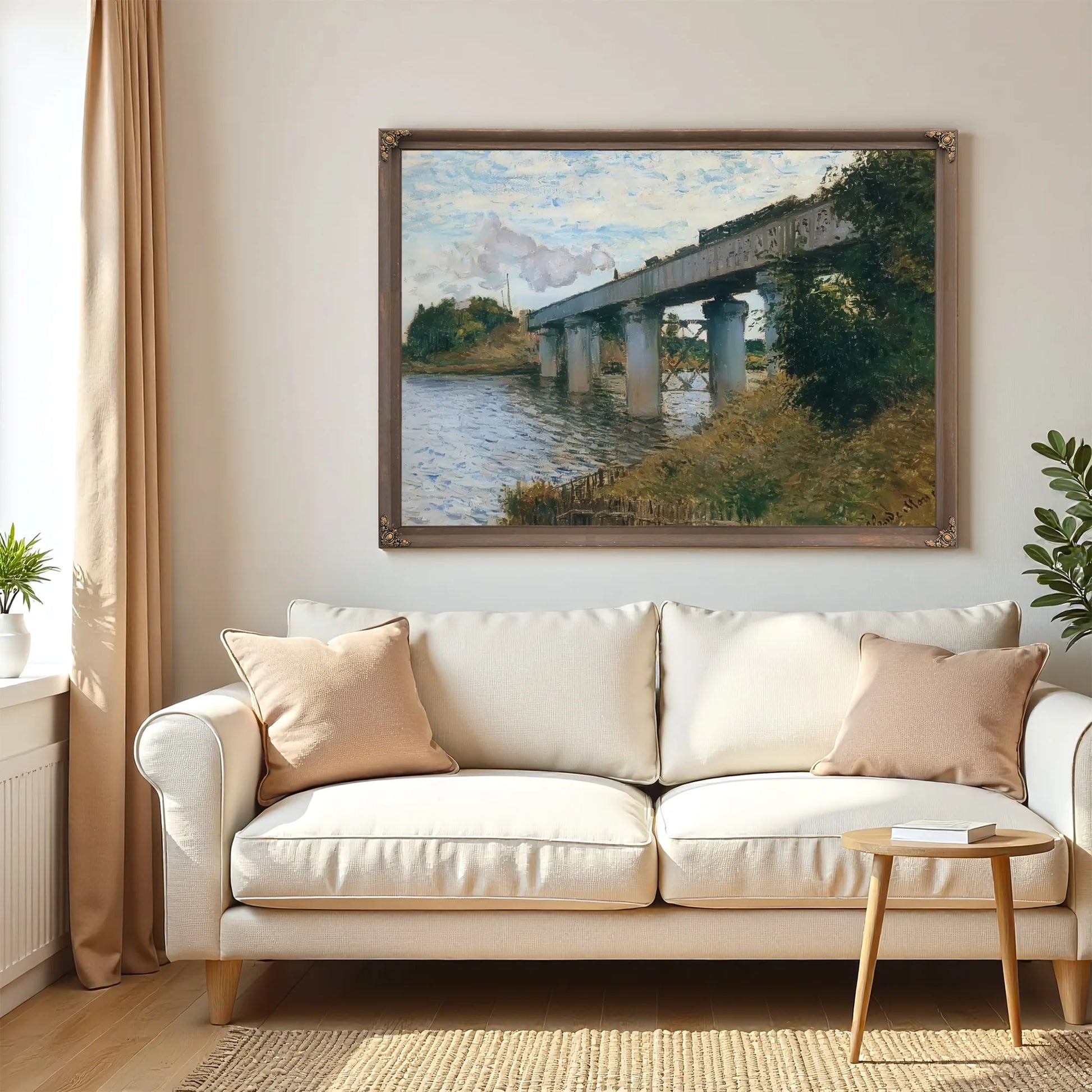 The Railway Bridge Argenteuil By Claude Monet Fine Art Print