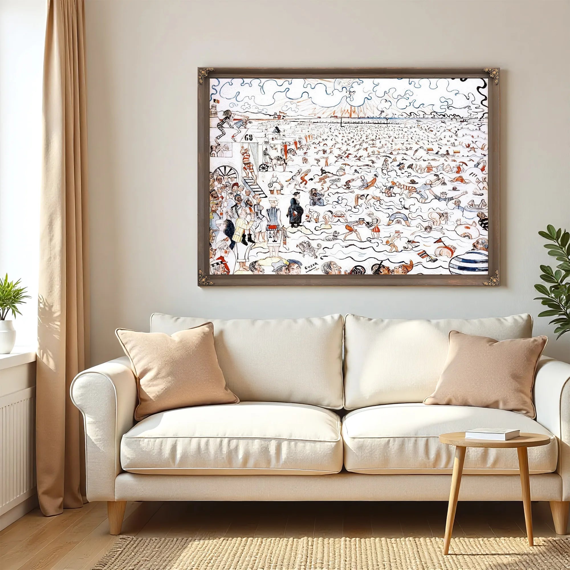 The Baths At Ostend By James Ensor Fine Art Print