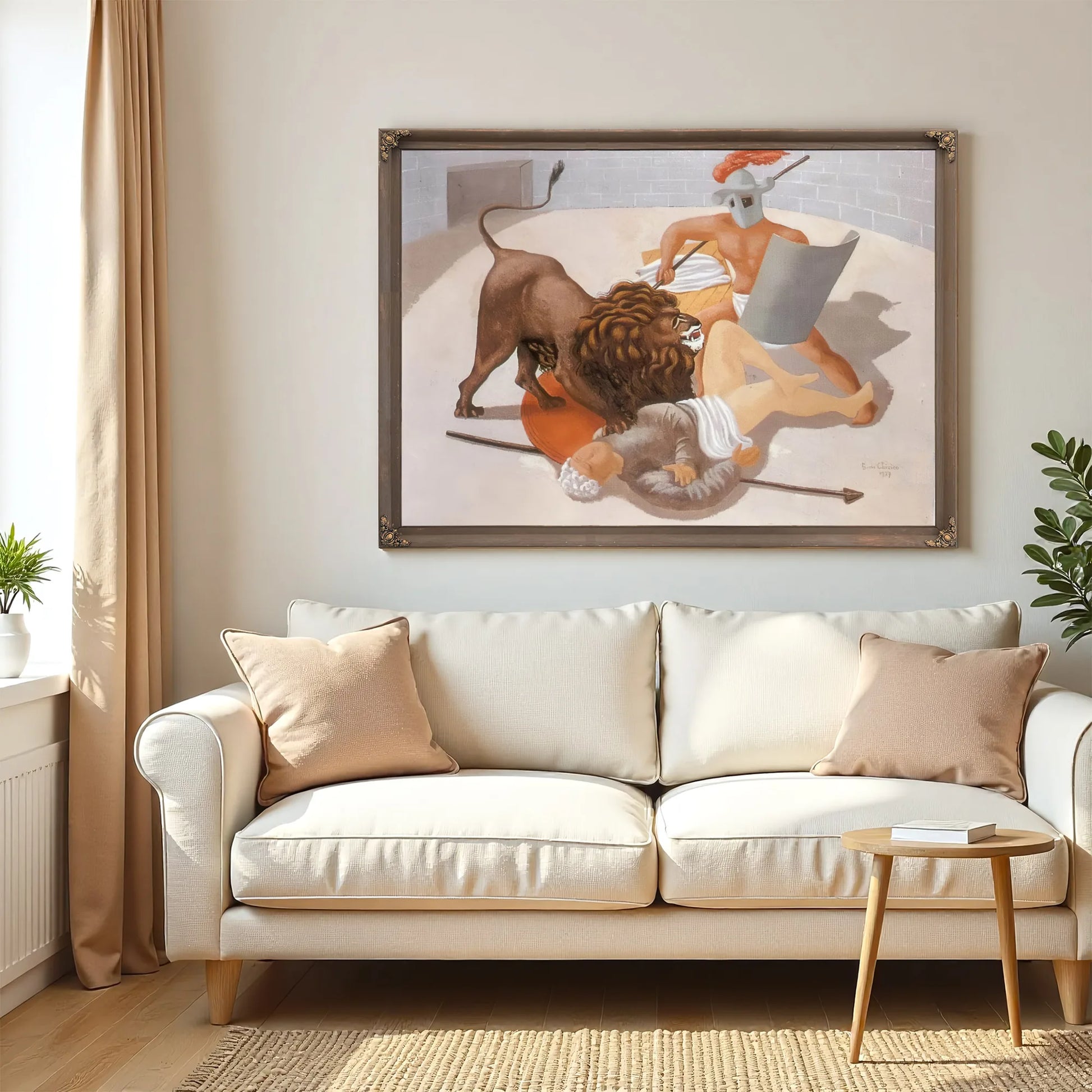 Gladiators And Lion1927 By Henri Rousseau Fine Art Print