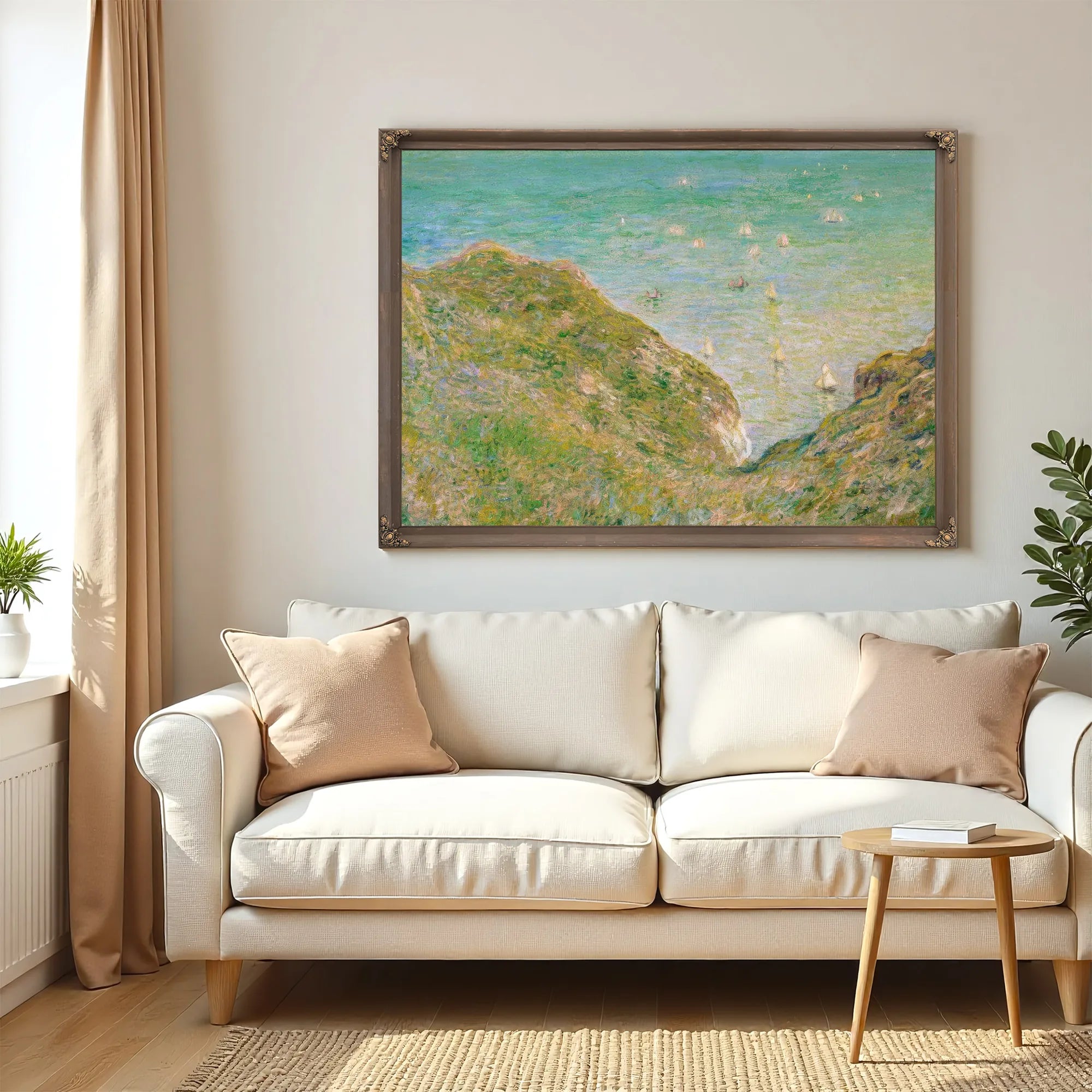 On The Cliff At Pourville Clear Weather By Claude Monet Fine Art Print