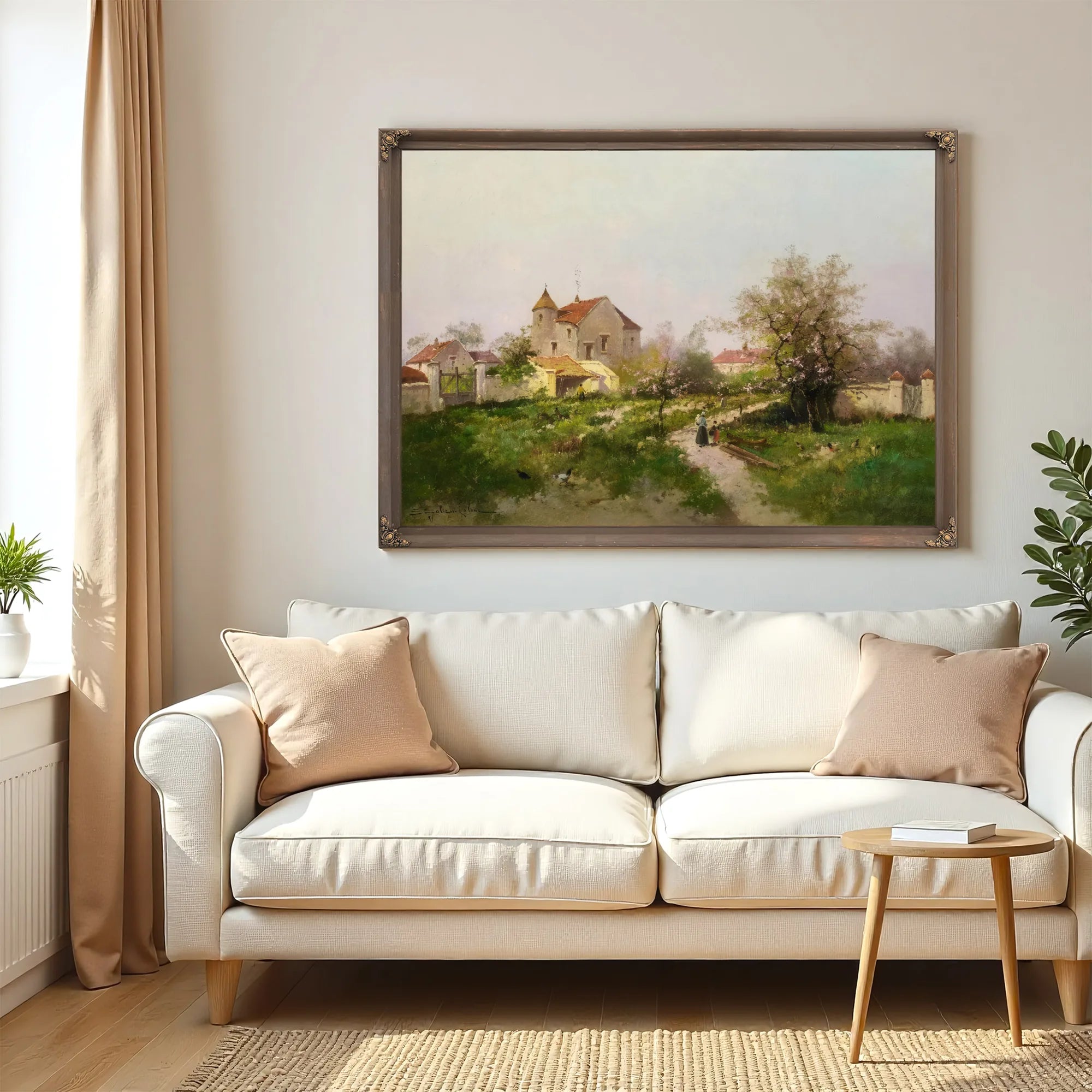 Rural Scene In The Barbizon Suburbs By Eugene Galien Laloue Fine Art Print